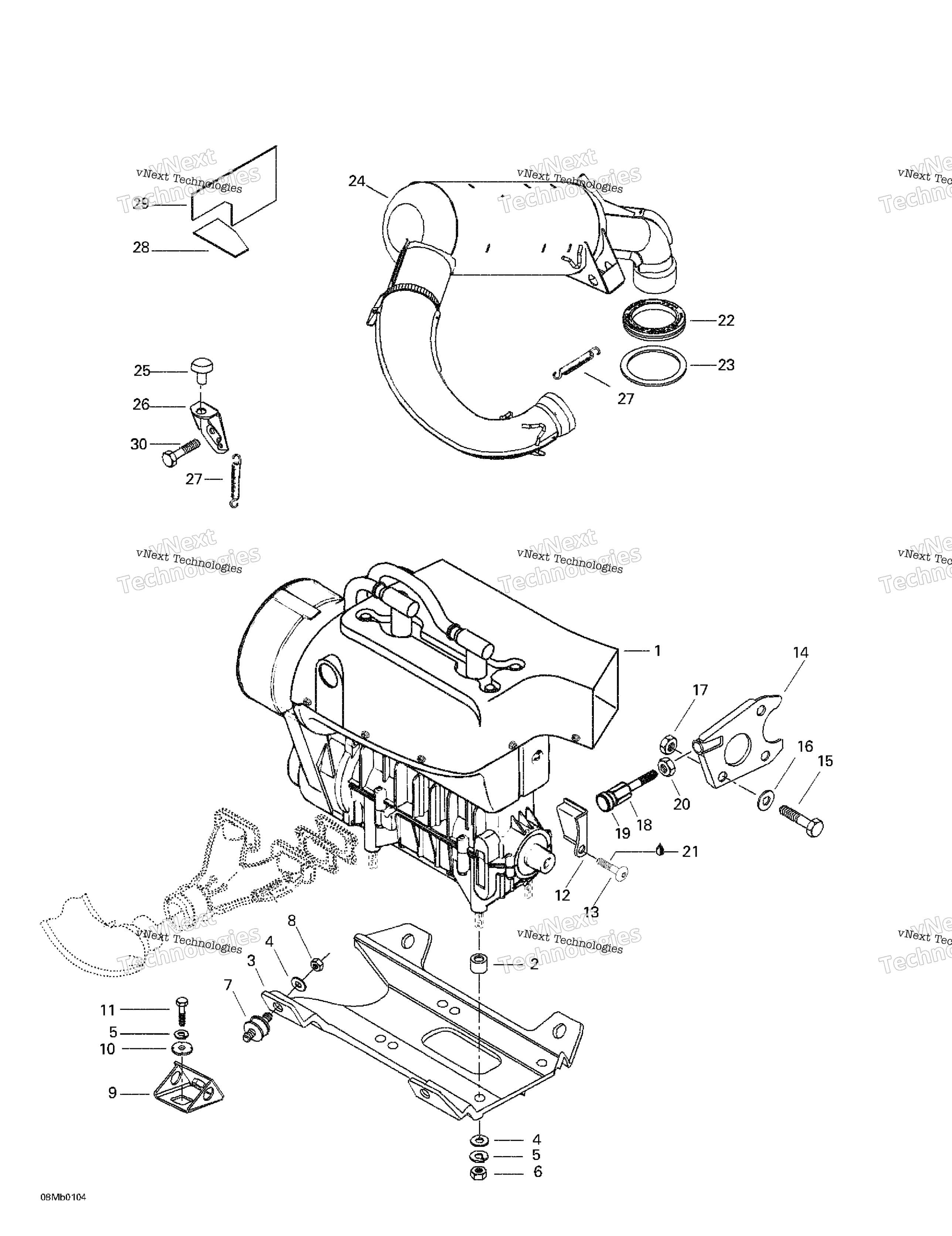 Двигатель Support And Muffler