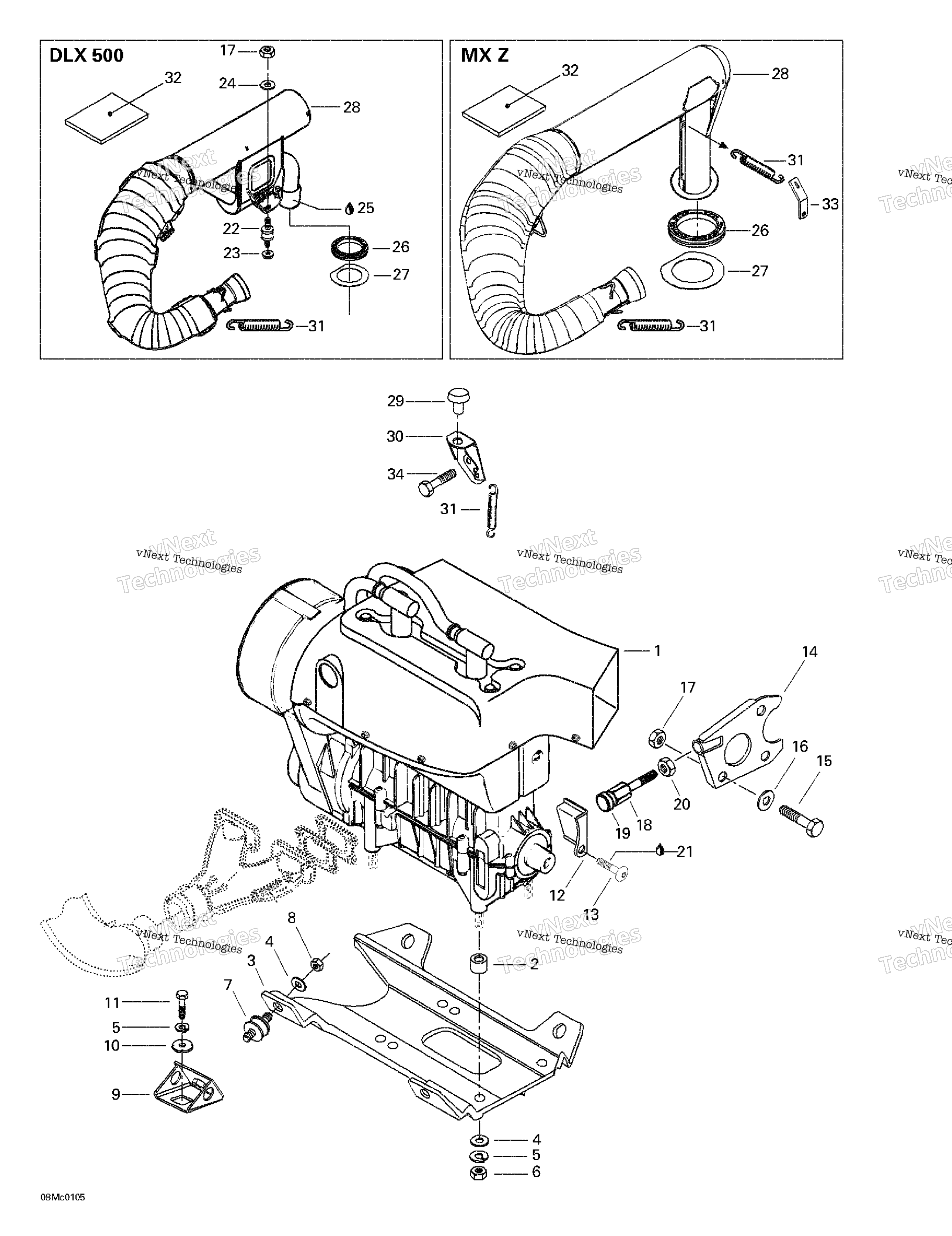 Двигатель Support And Muffler