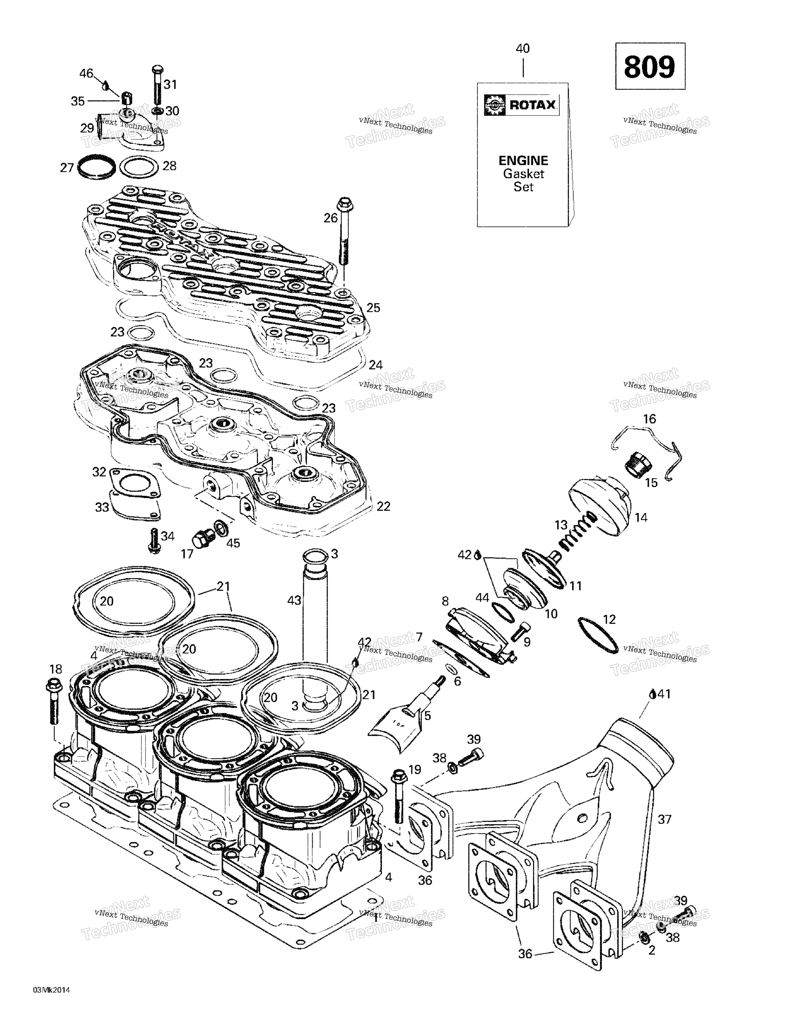 Cylinder, выхлоп коллектор (809)