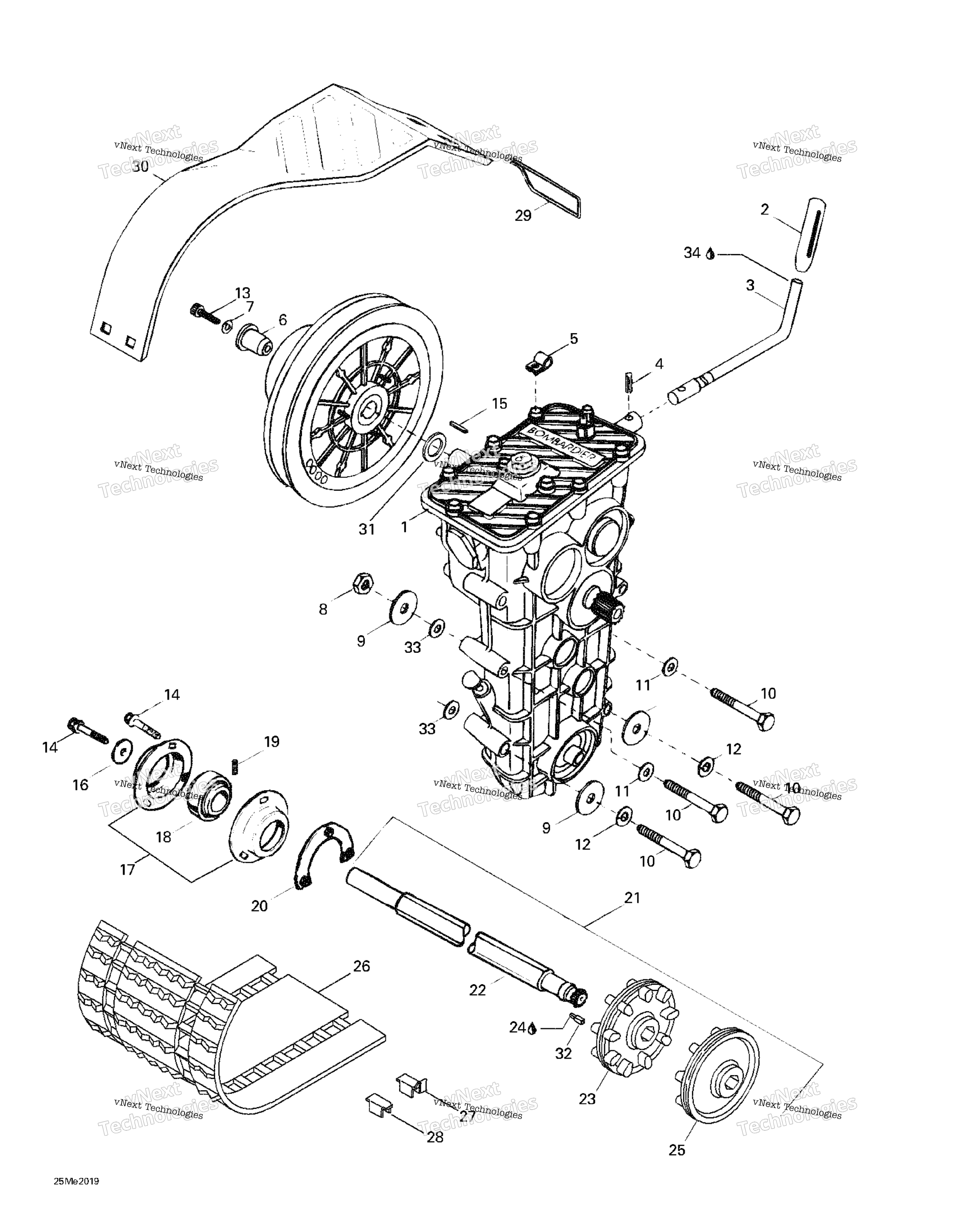 Привод Axle, Track And Belt Guard