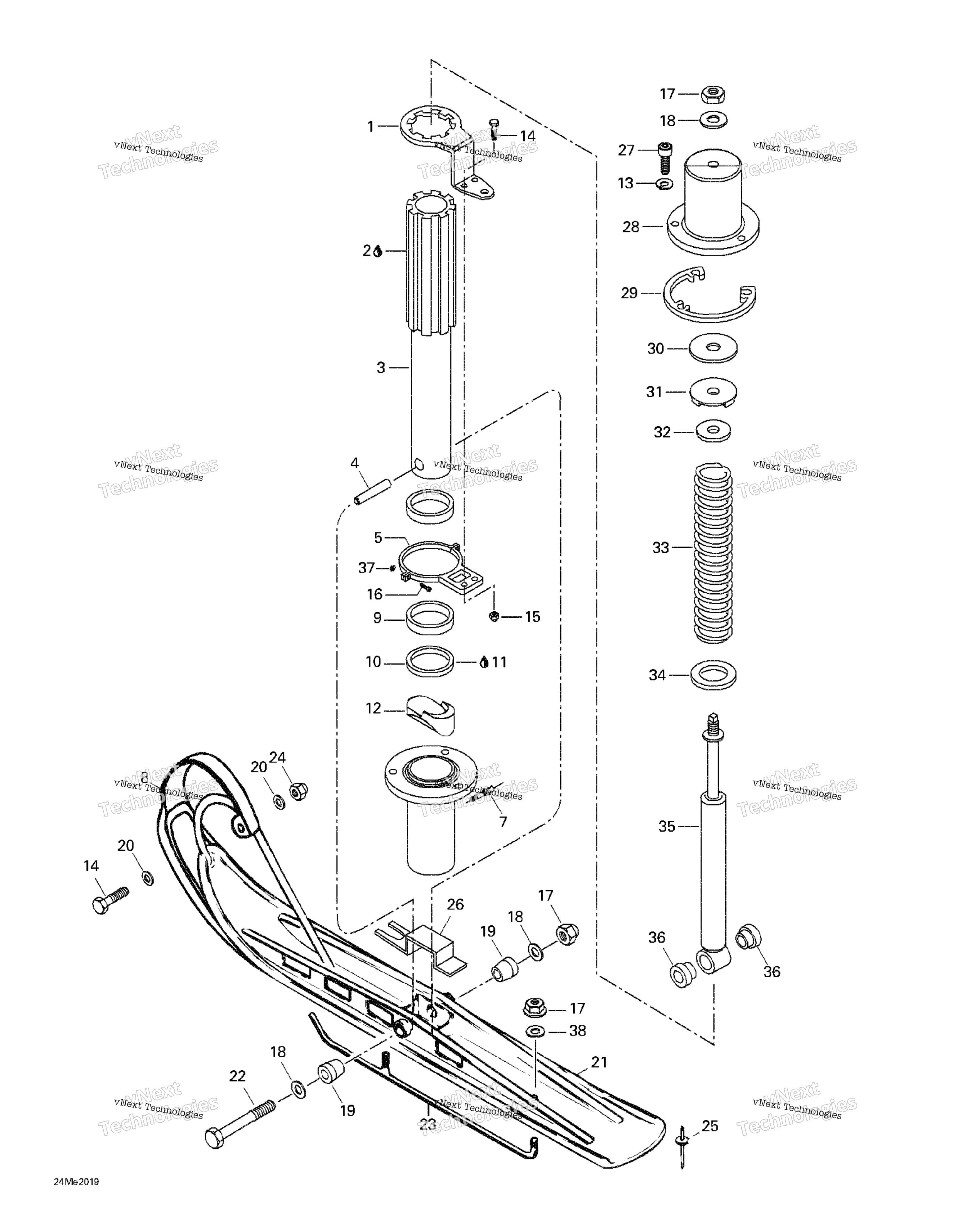 Передняя часть Suspension And Ski