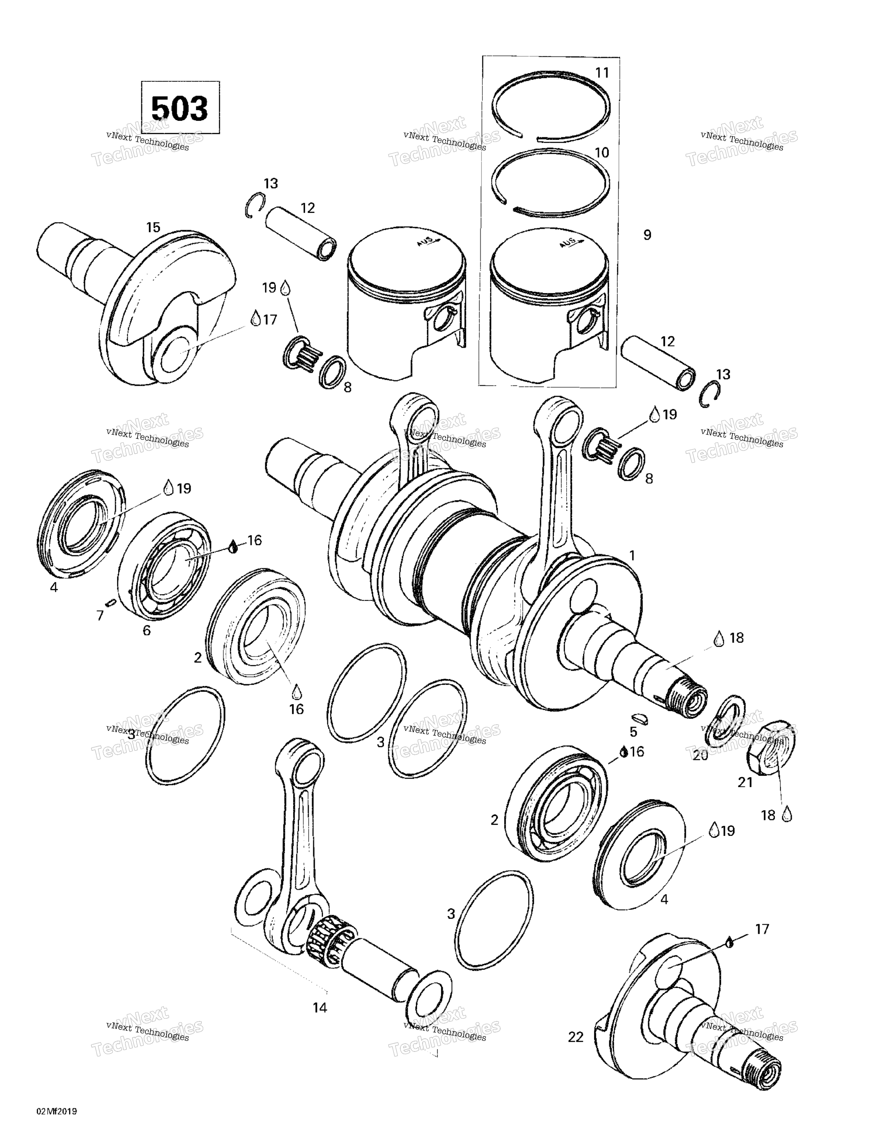 Коленчатый вал And Pistons (503)