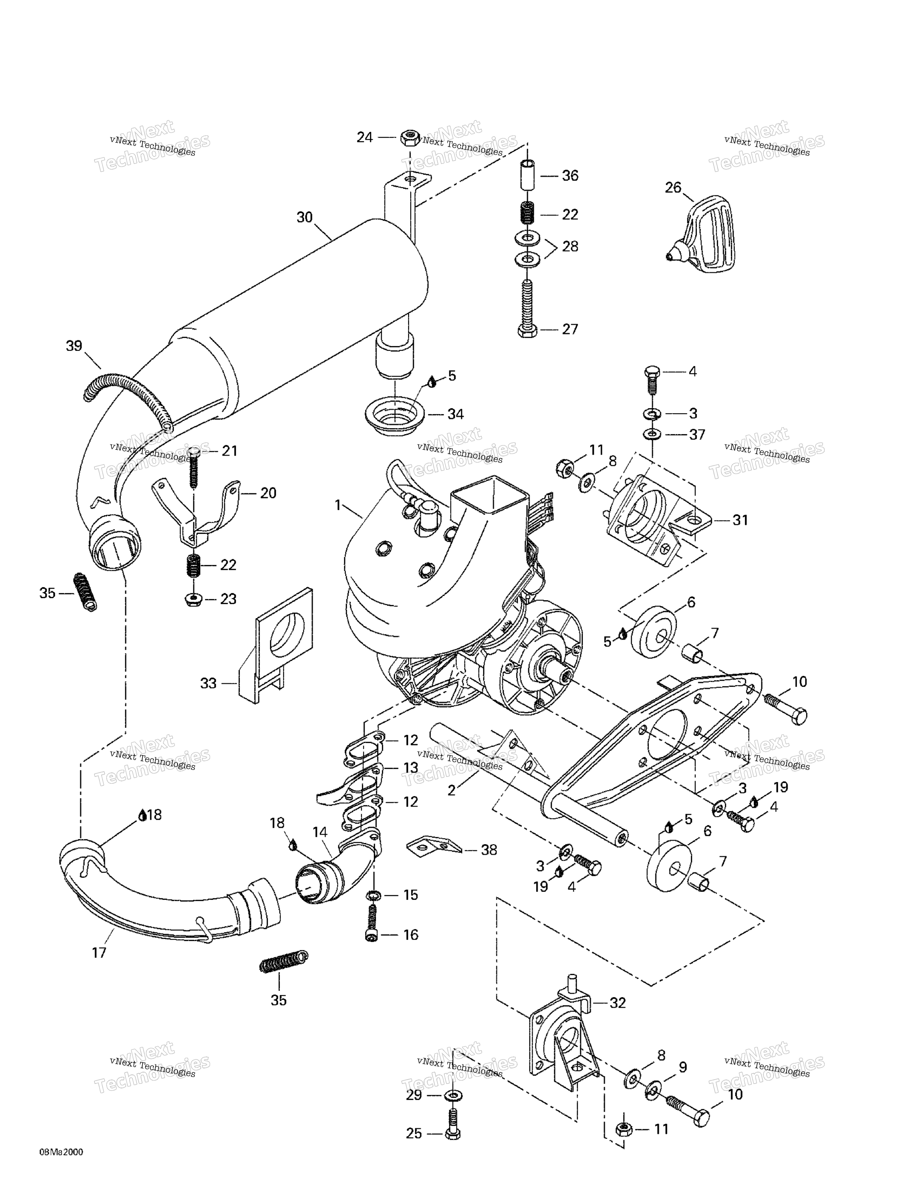 Двигатель Support And Muffler