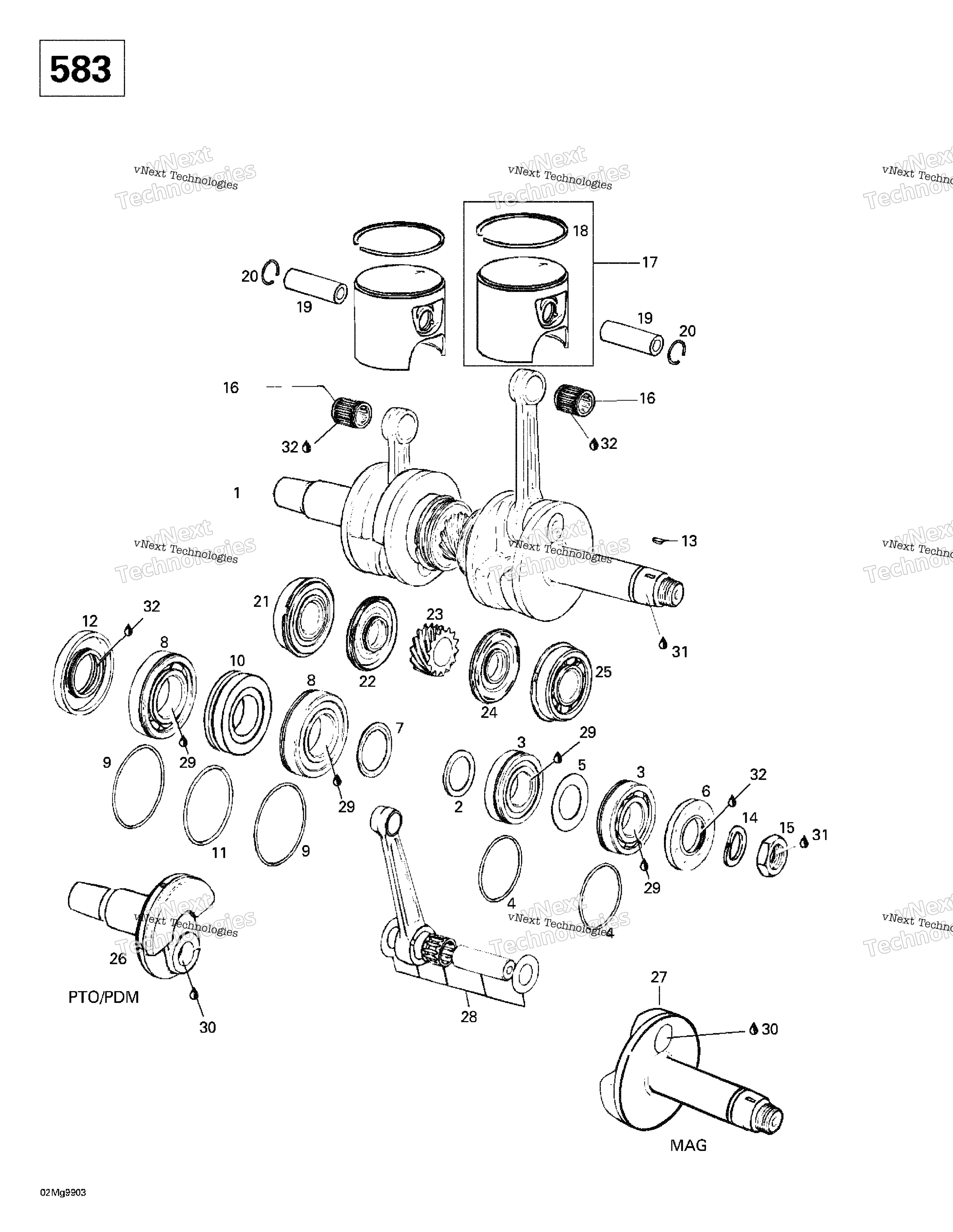 Коленчатый вал And Pistons (583)