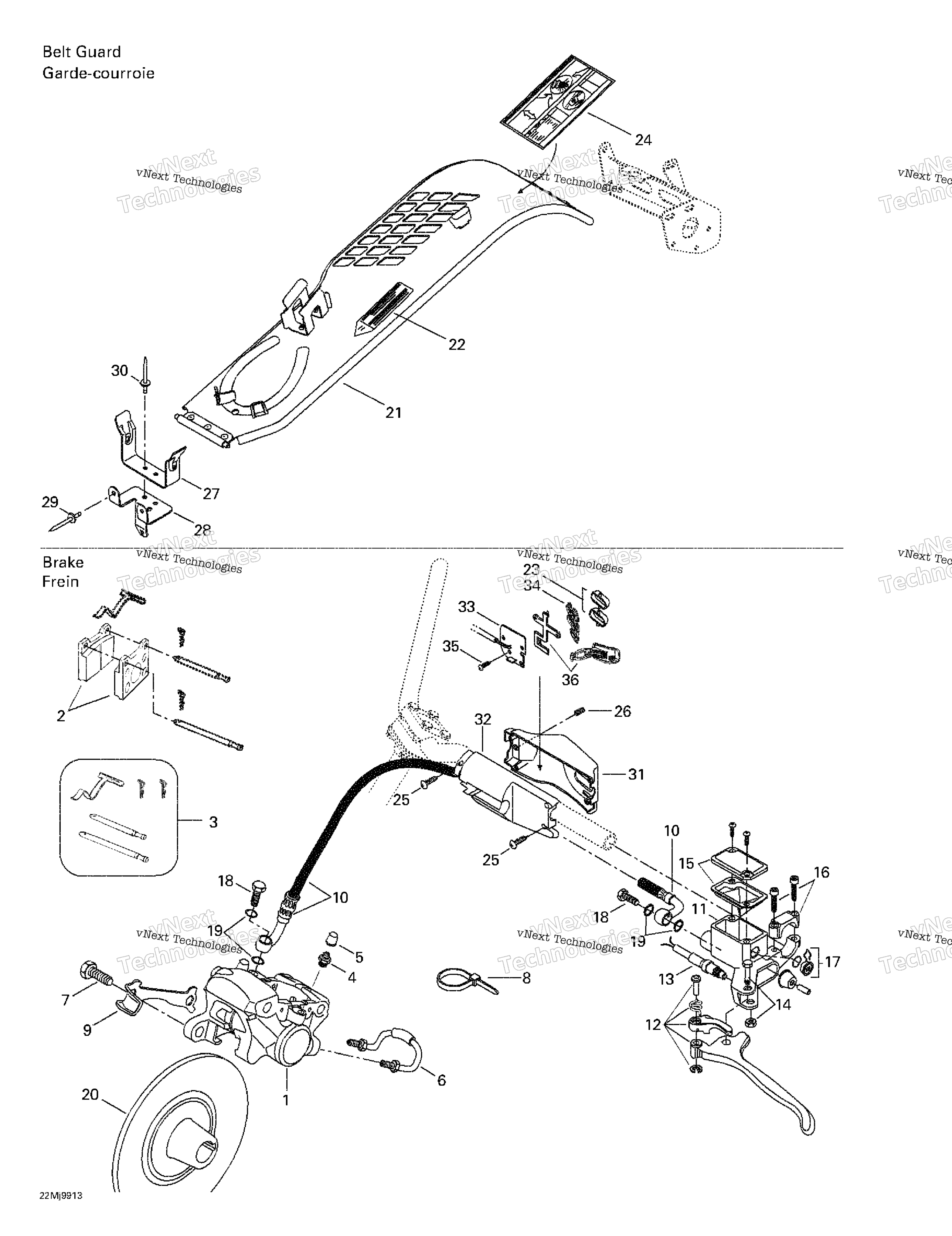 Hydraulic тормоз и Belt защита