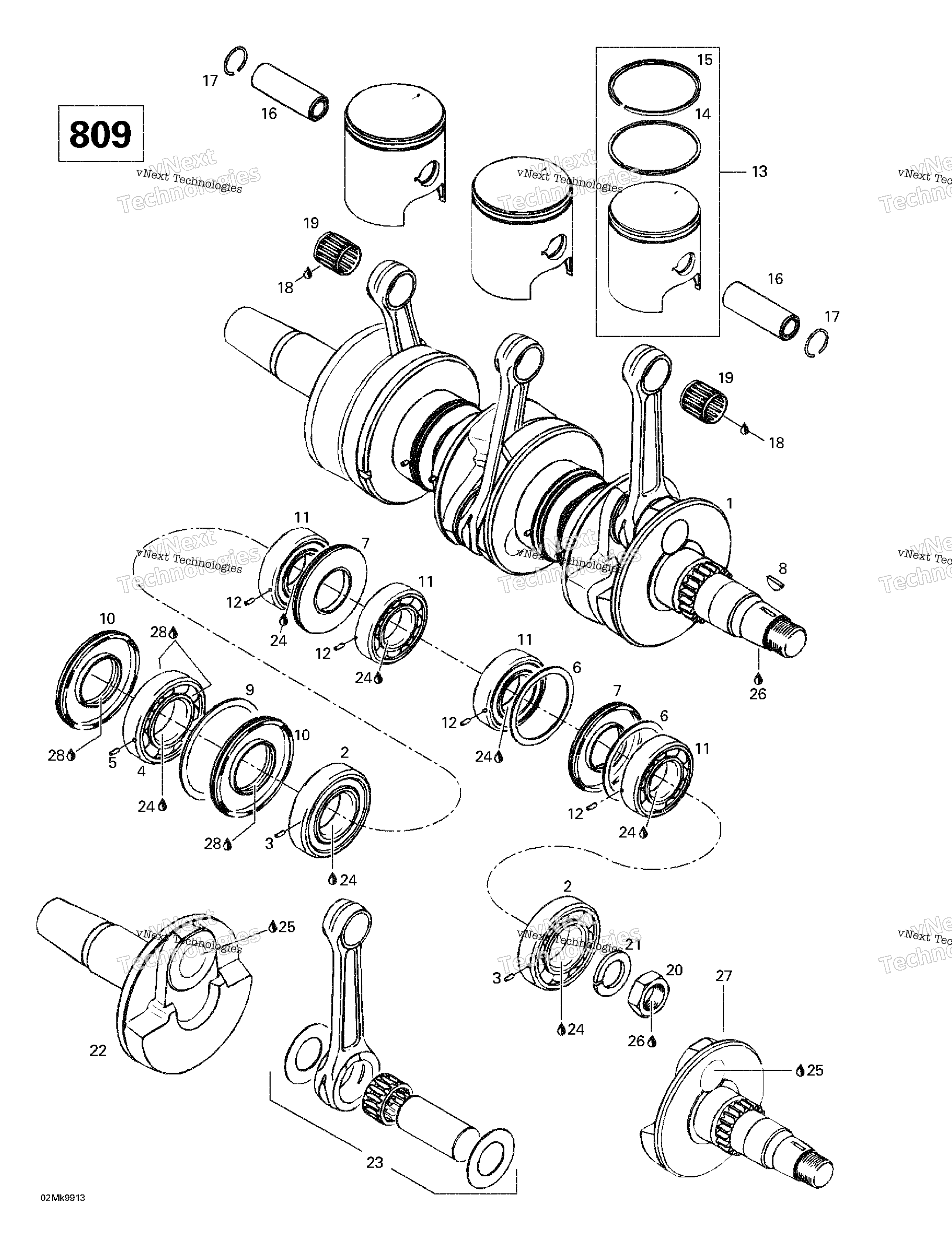 Коленчатый вал And Pistons (809)