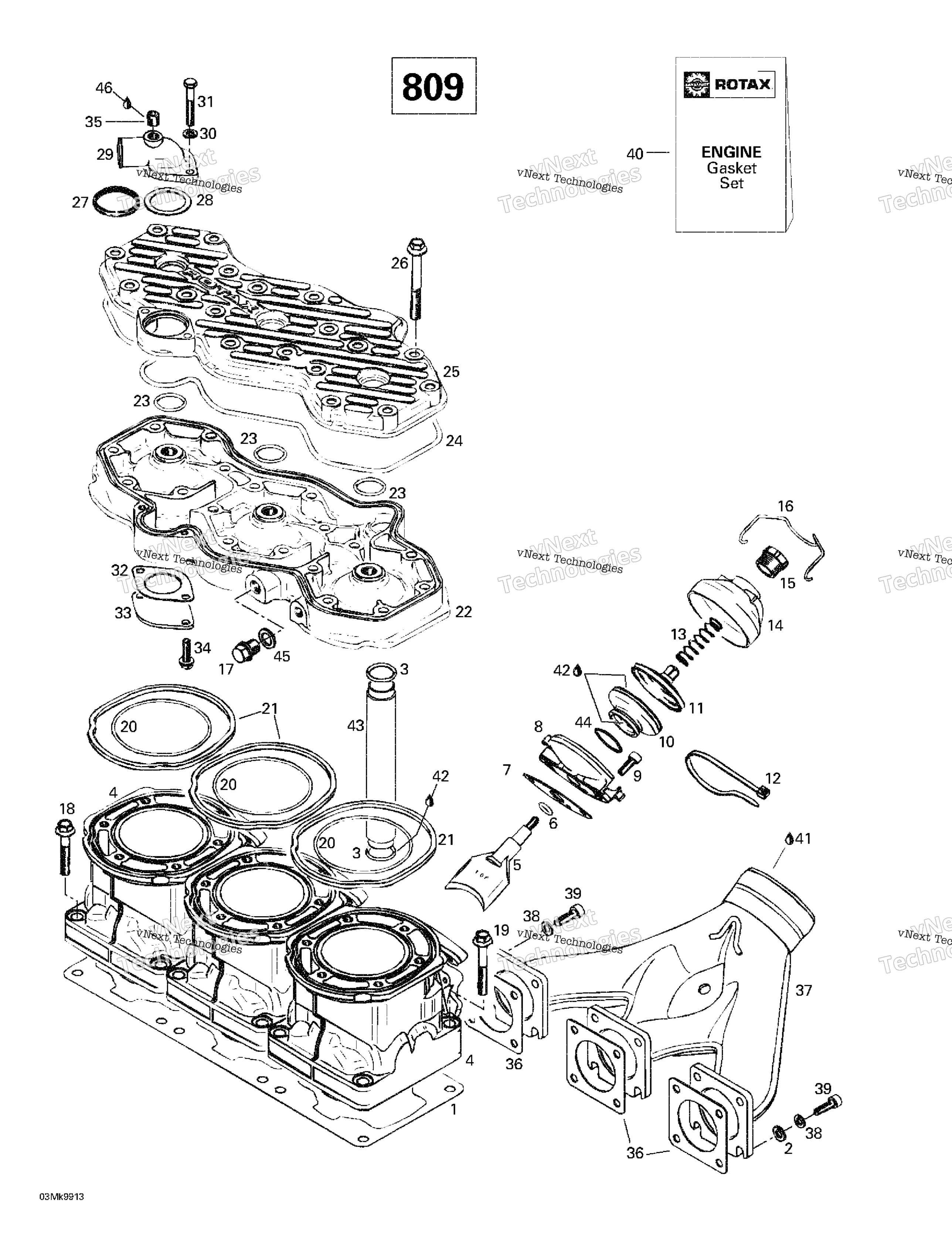Cylinder, выхлоп коллектор (809)