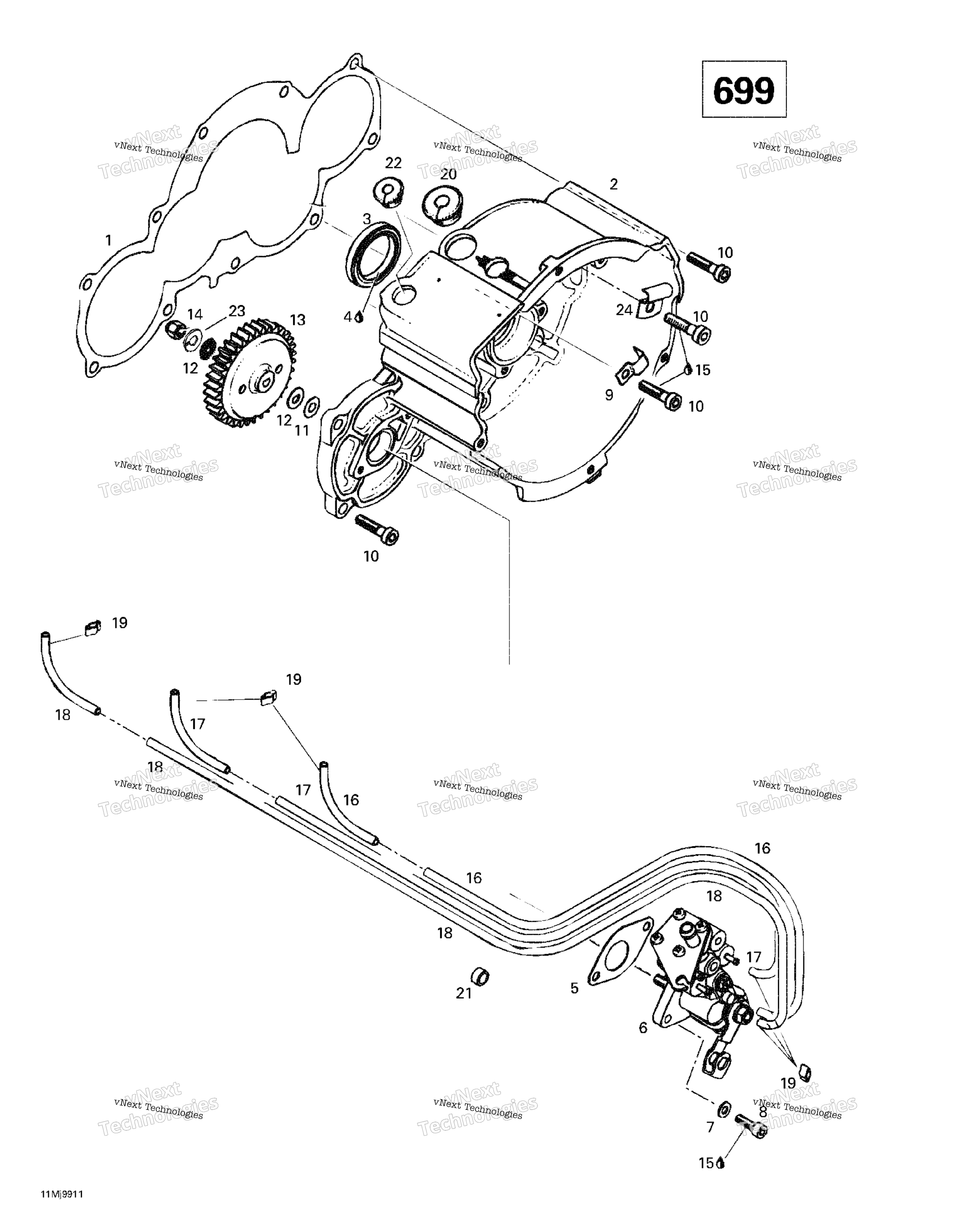 Система зажигания Housing Oil Pump (699)