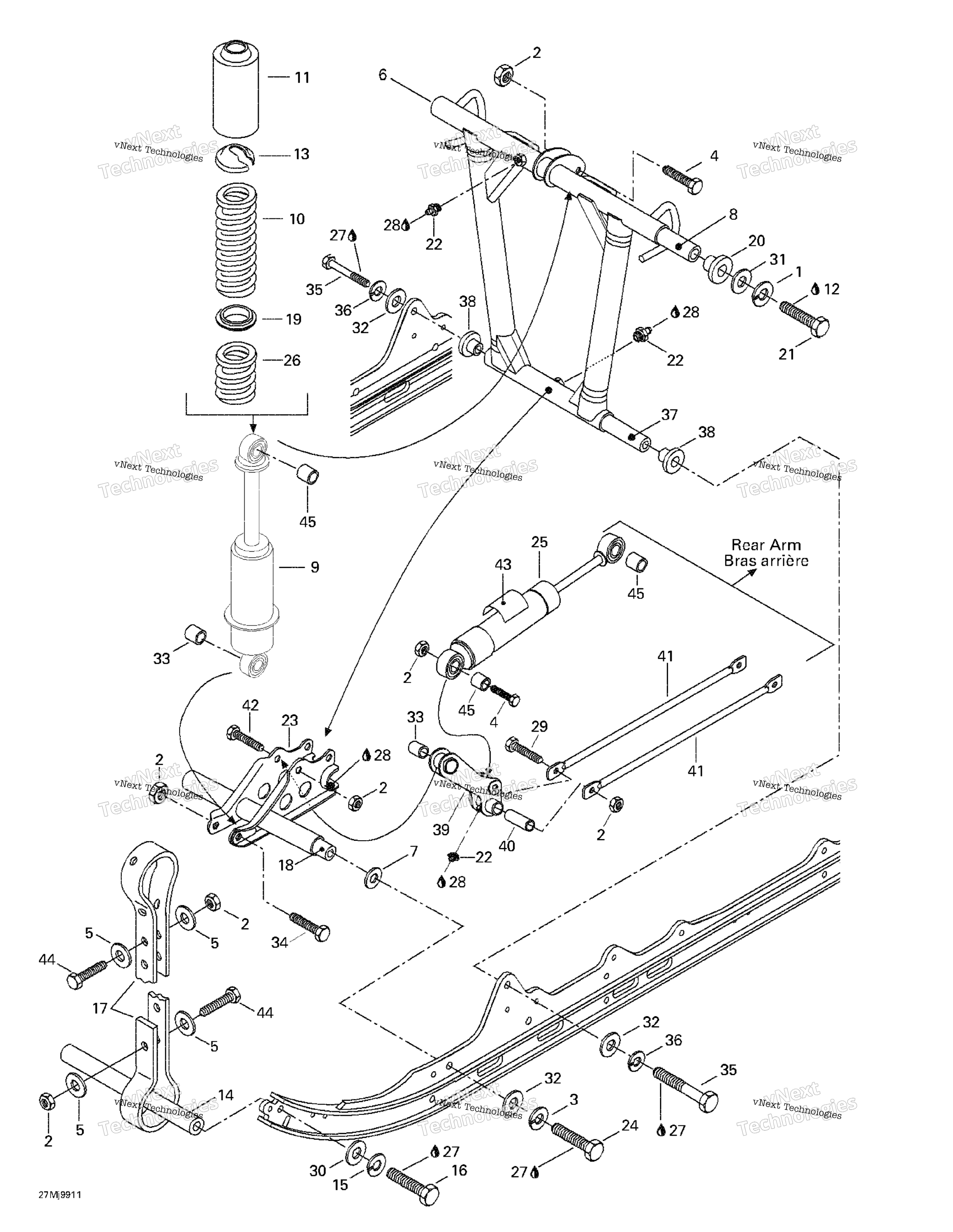 Передняя часть Arm, Rear Suspension