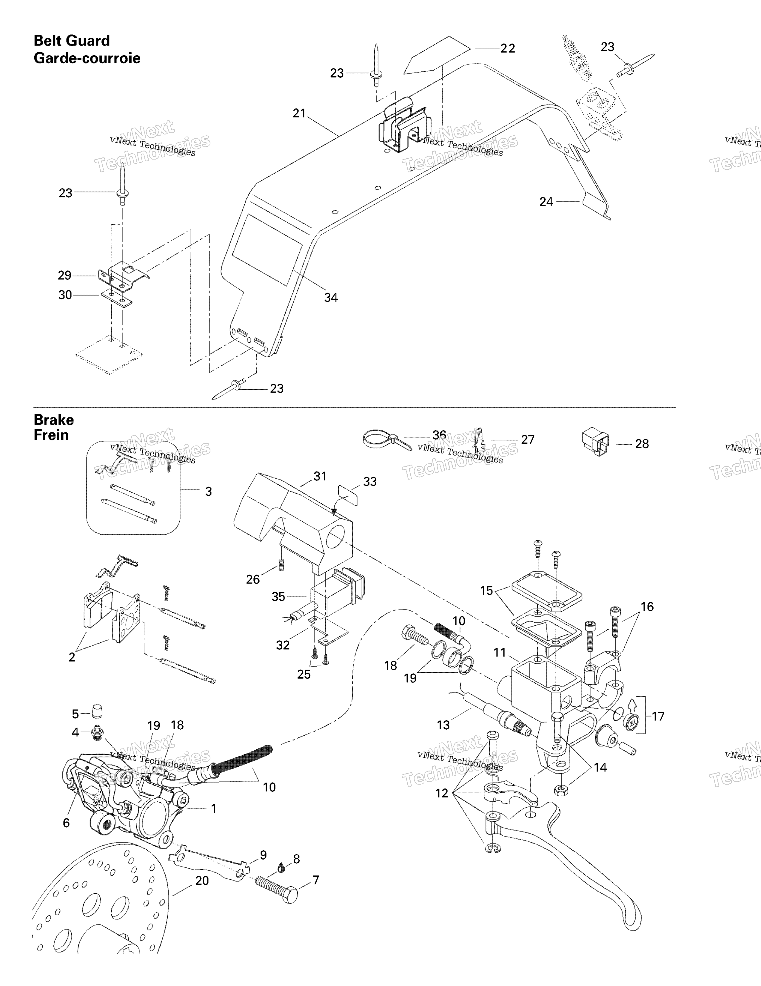 Hydraulic тормоз и Belt защита