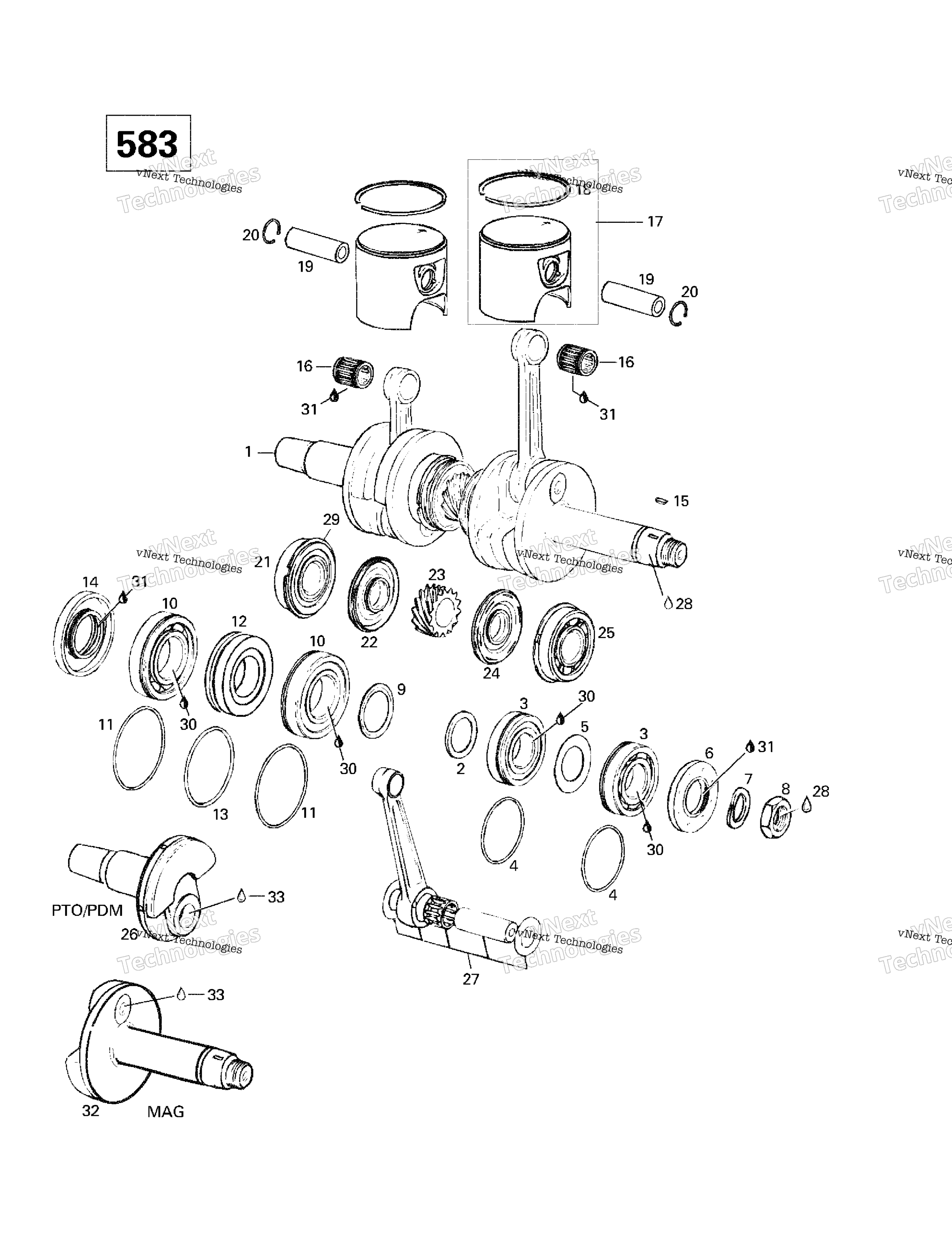 Коленчатый вал And Pistons (583)