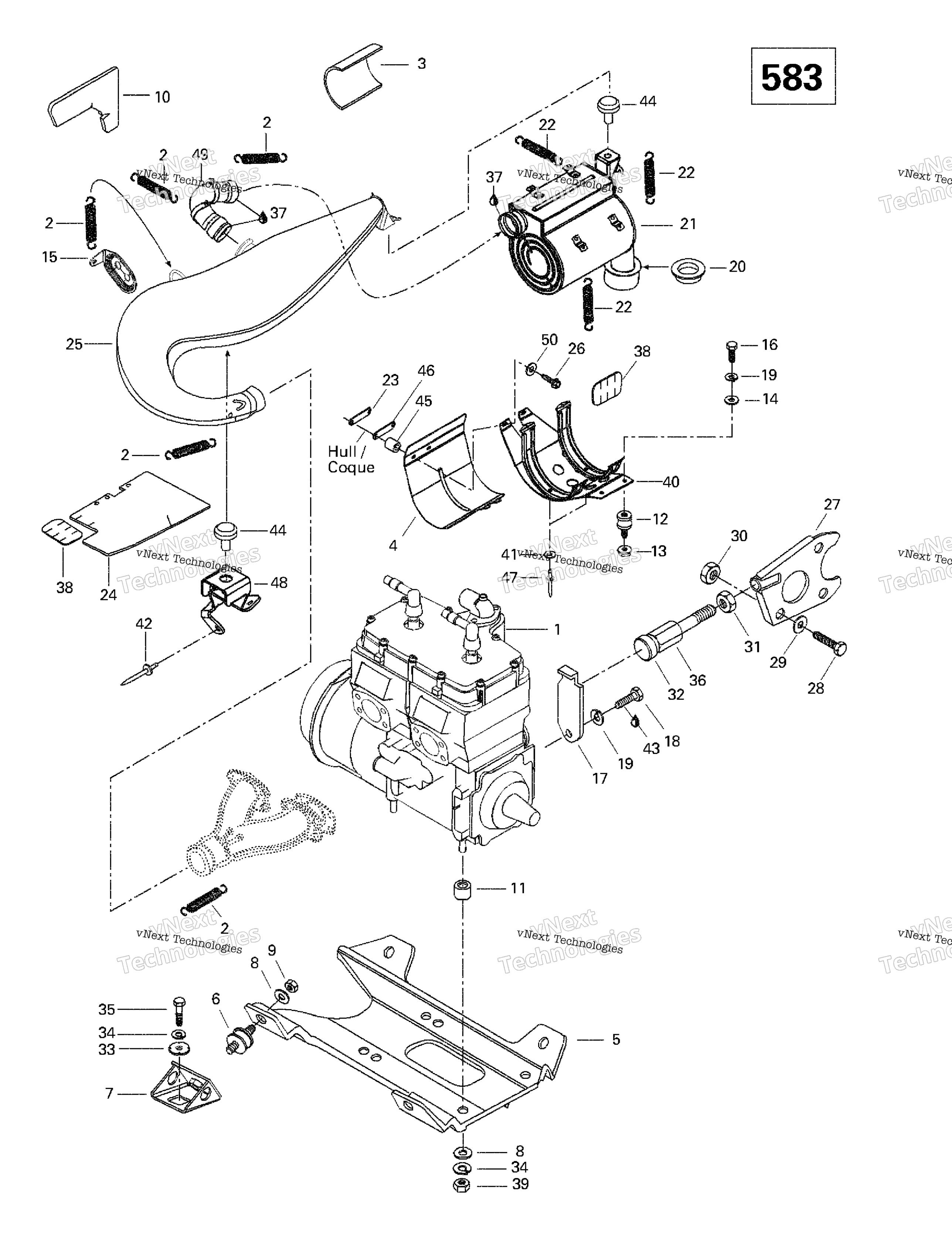 Двигатель Support And Muffler (583)
