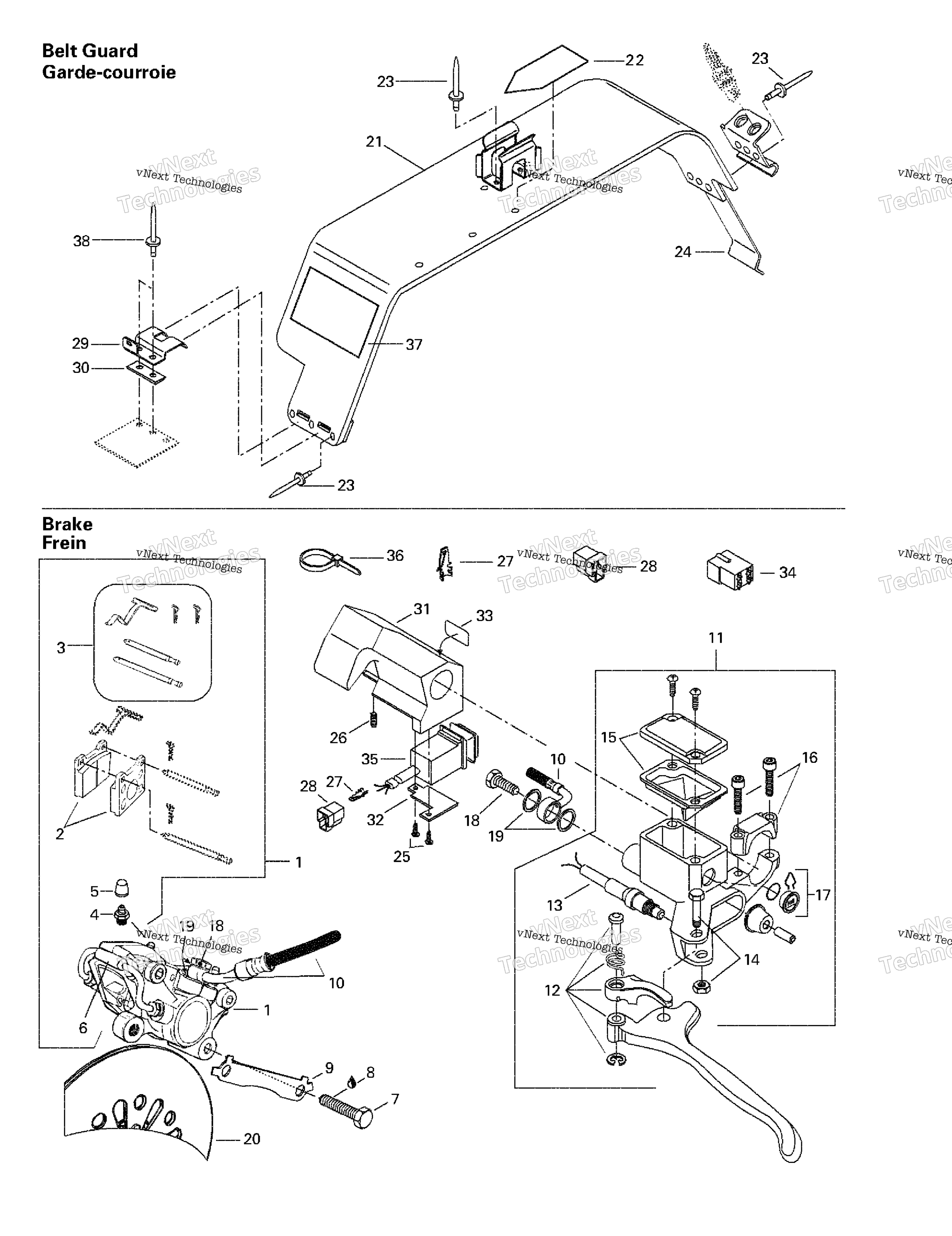Hydraulic тормоз и Belt защита