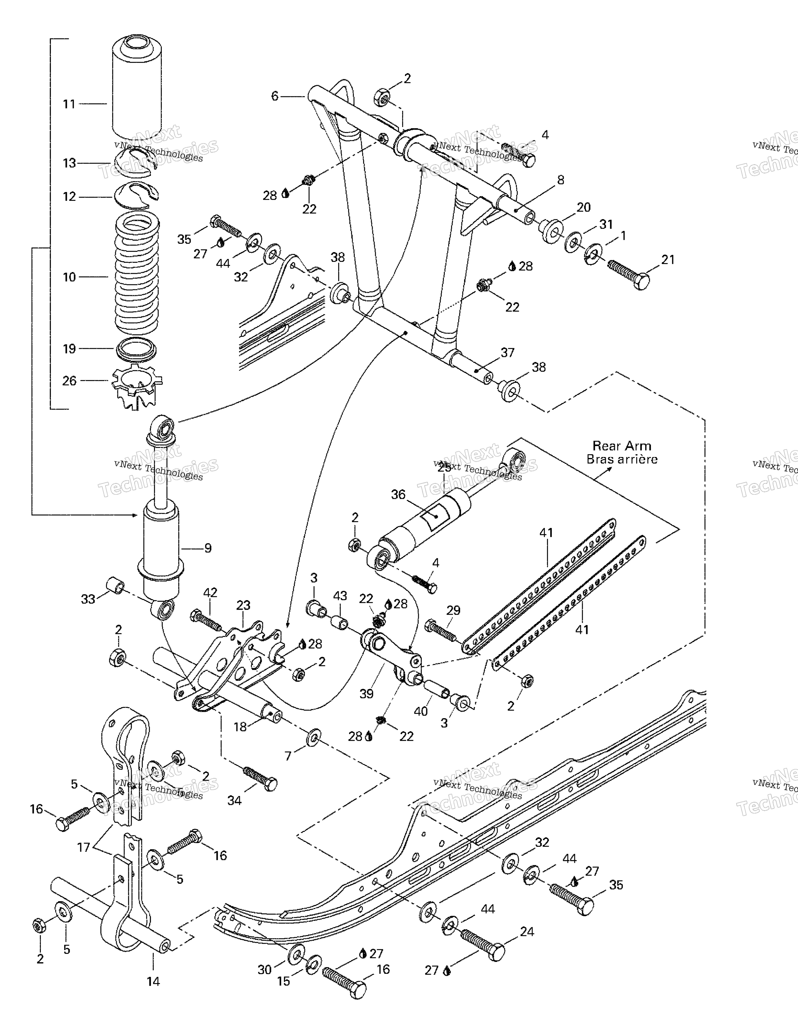Передняя часть Arm, Rear Suspension