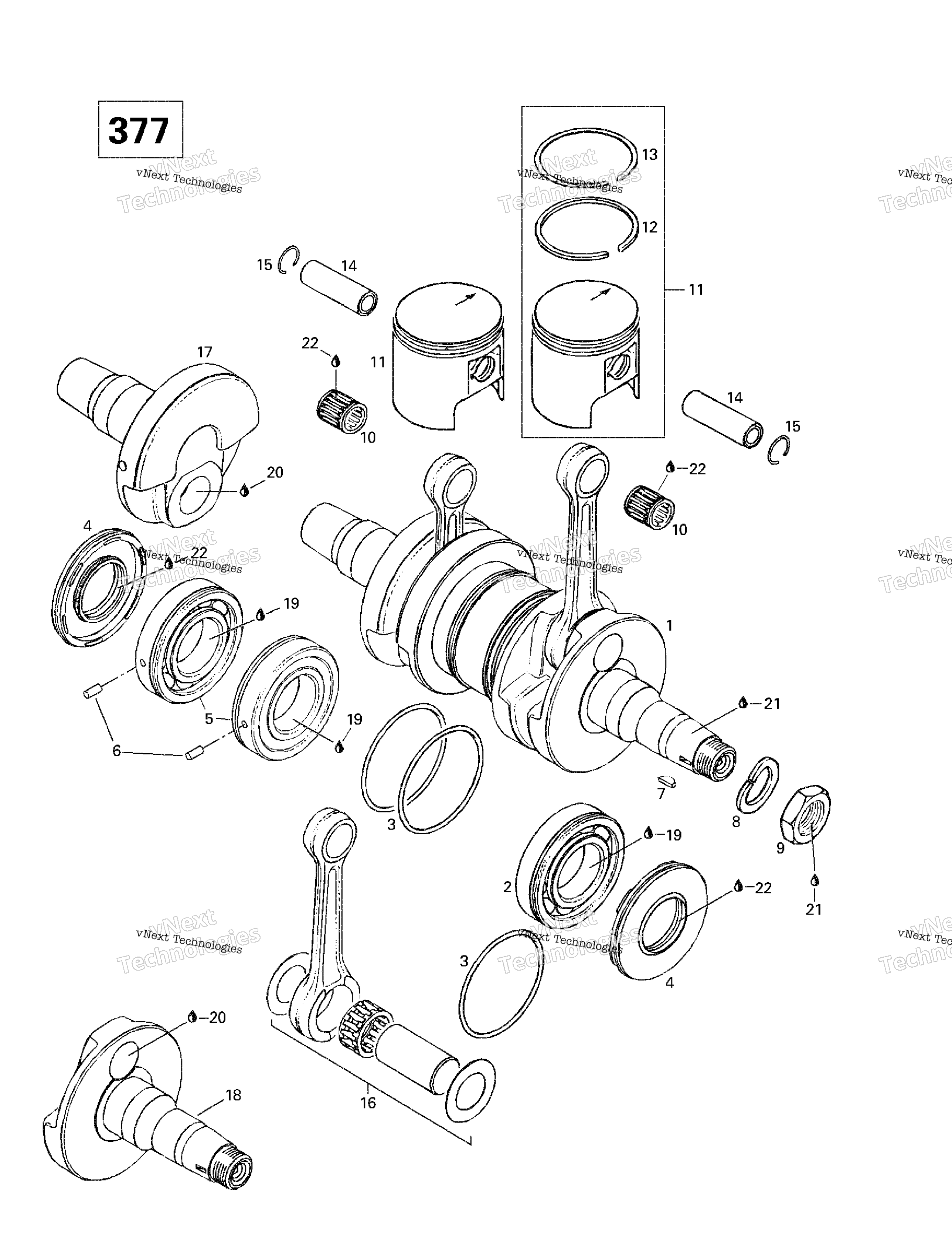 Коленчатый вал And Pistons (377)