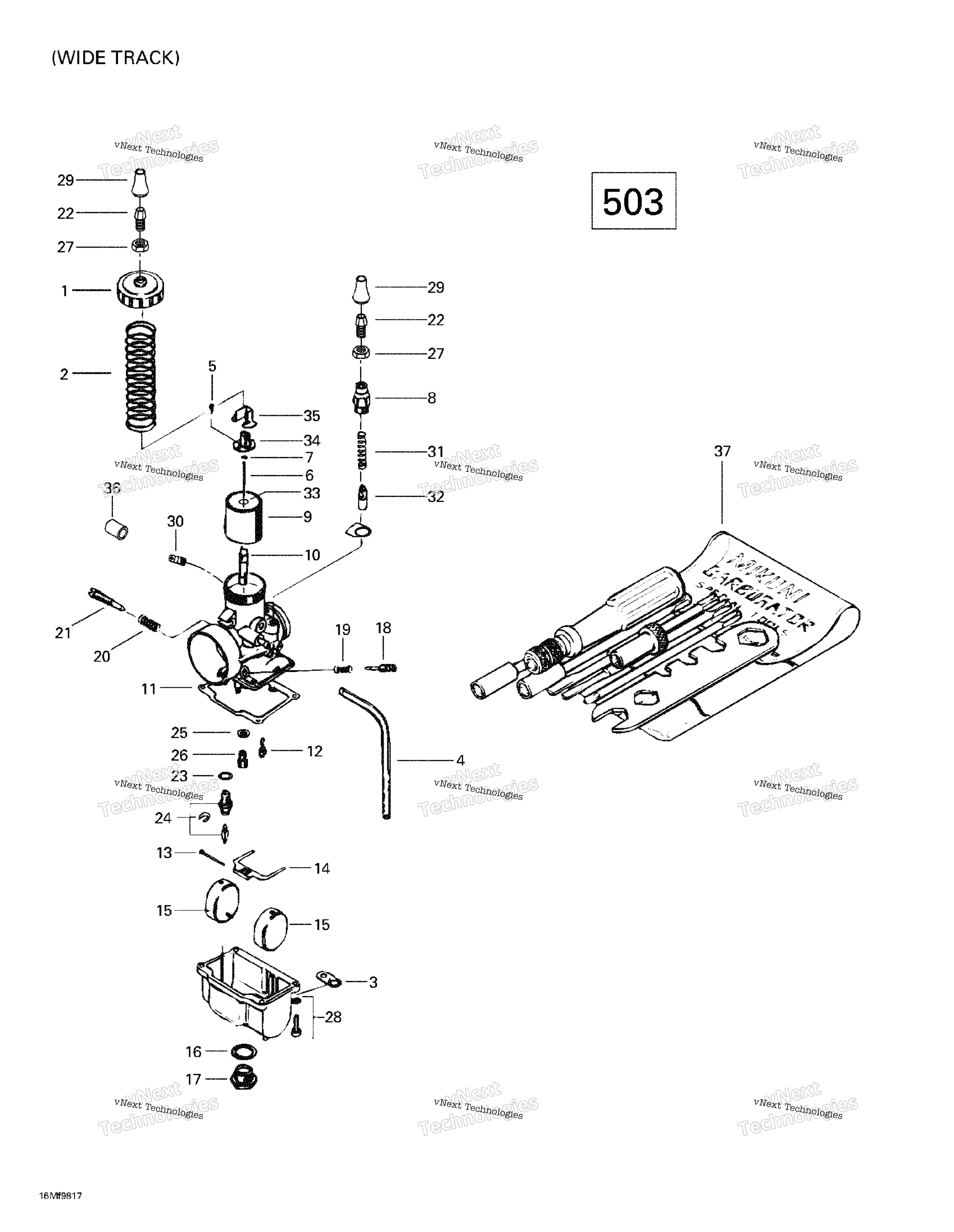 Carburetors Wide Track 503