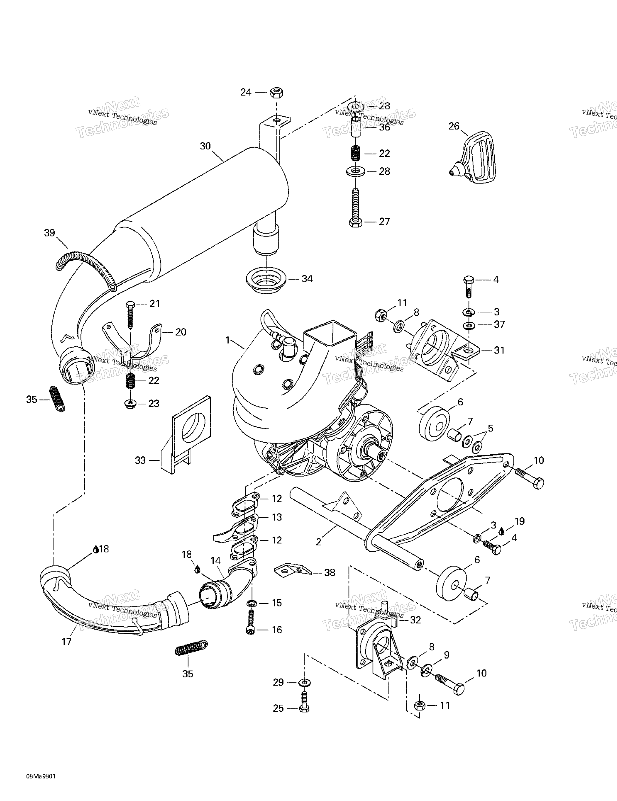 Двигатель Support And Muffler