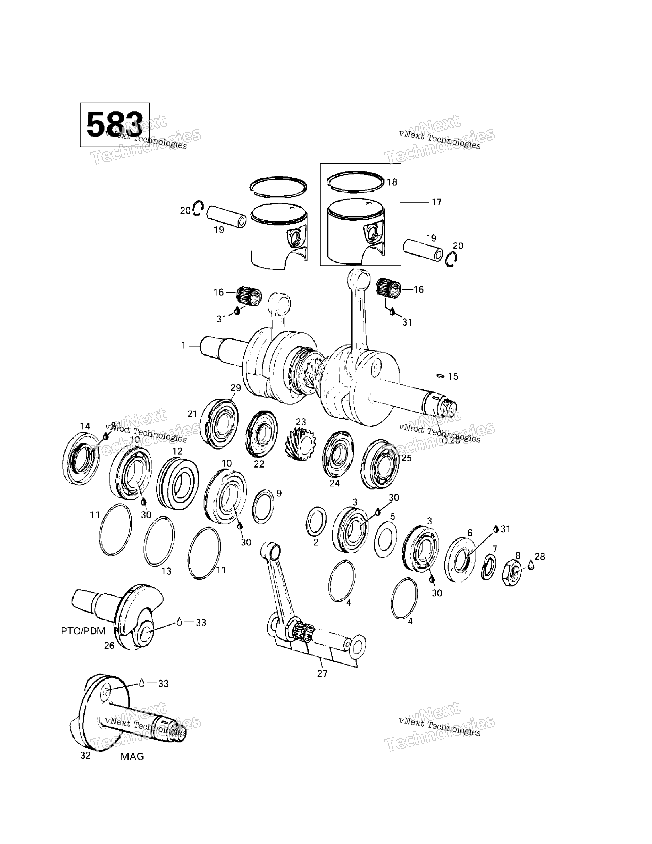 Коленчатый вал And Pistons (583)