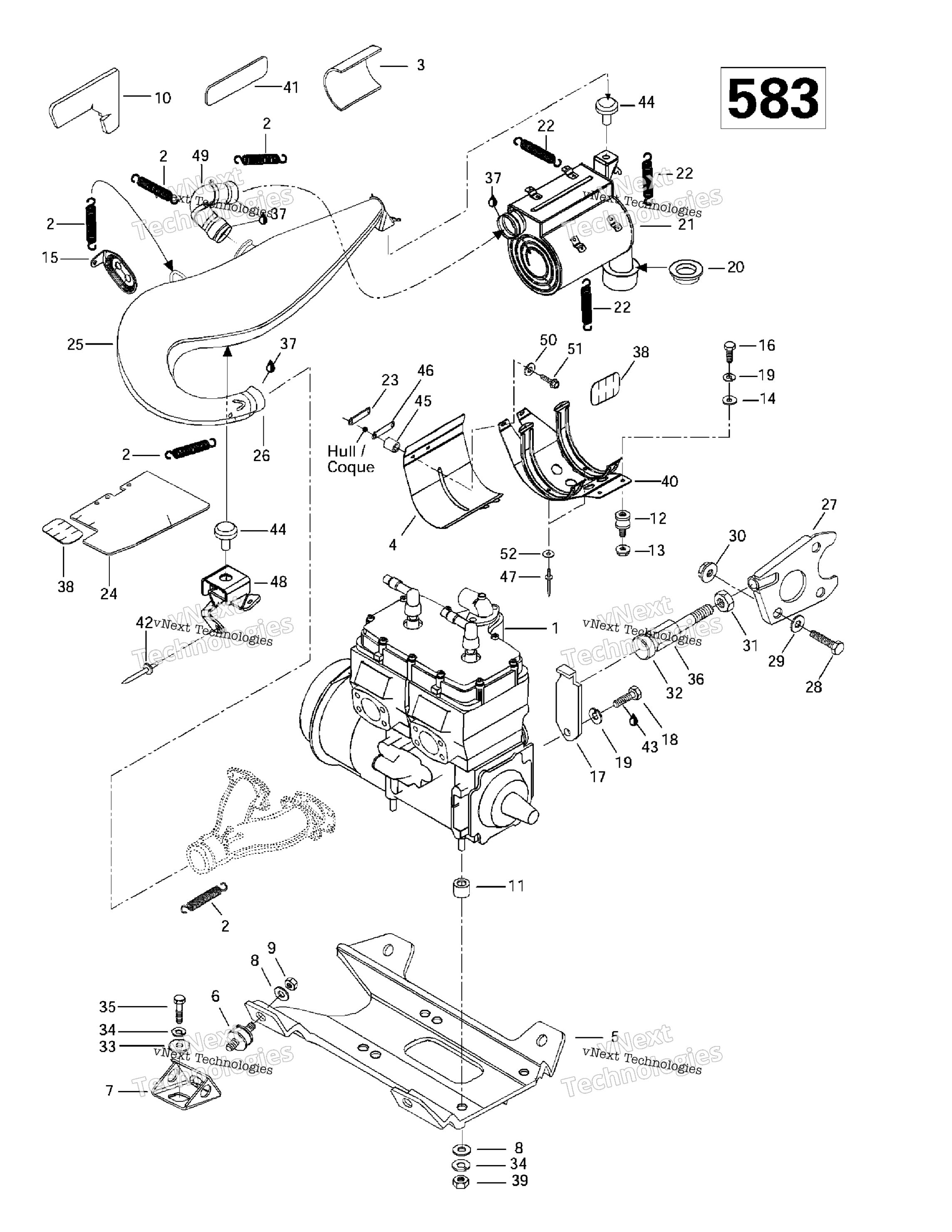Двигатель Support And Muffler (583)