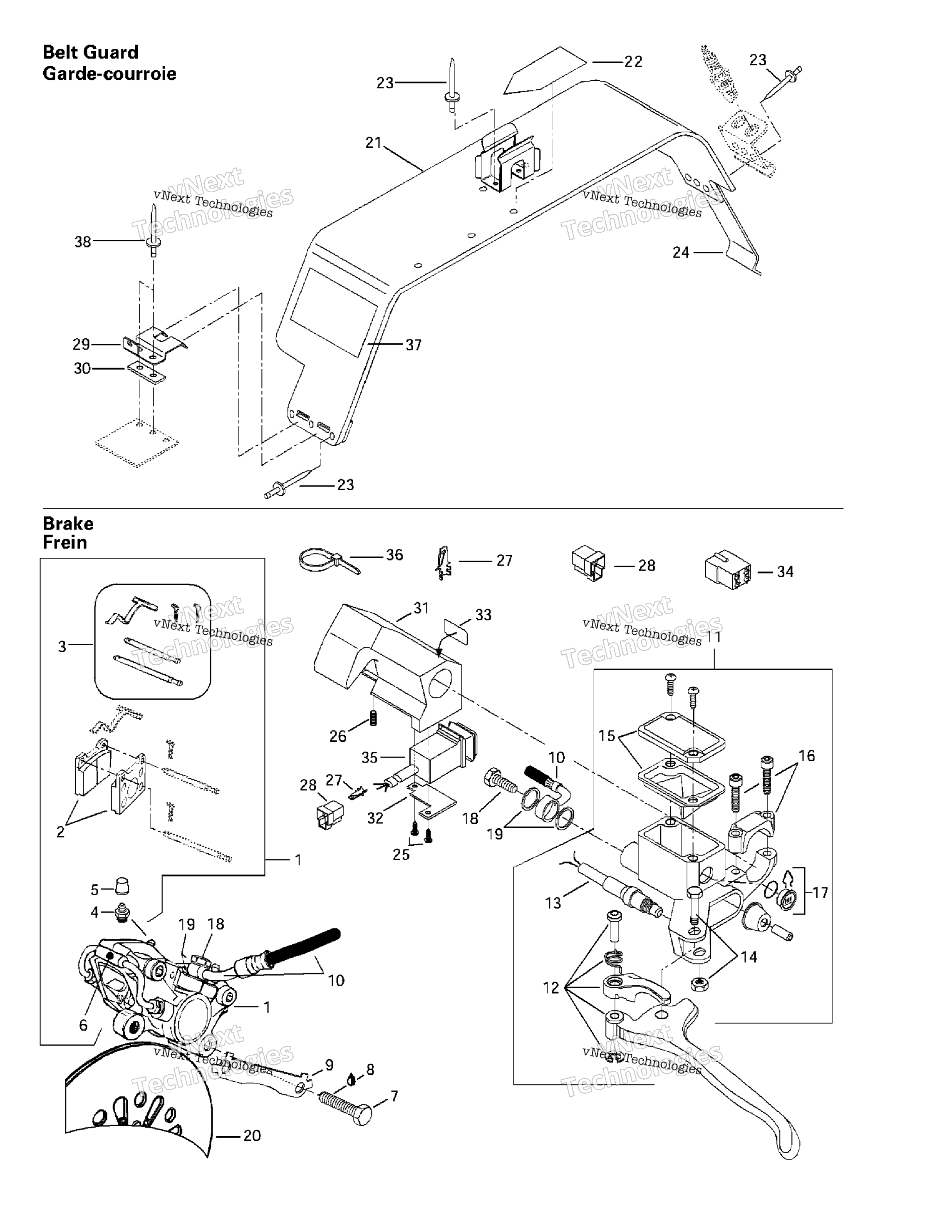 Hydraulic тормоз и Belt защита
