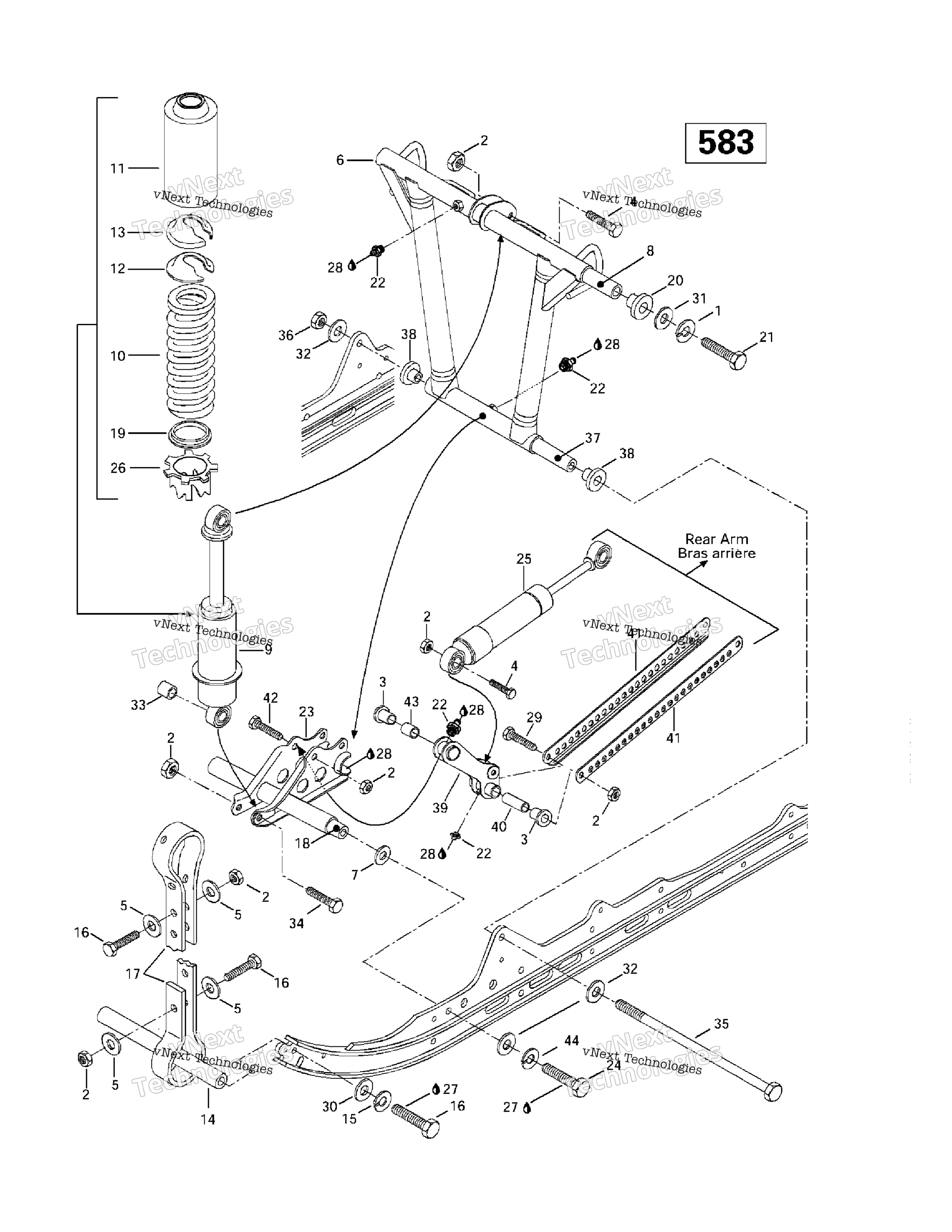 Передняя часть Arm, Rear Suspension 136” #2