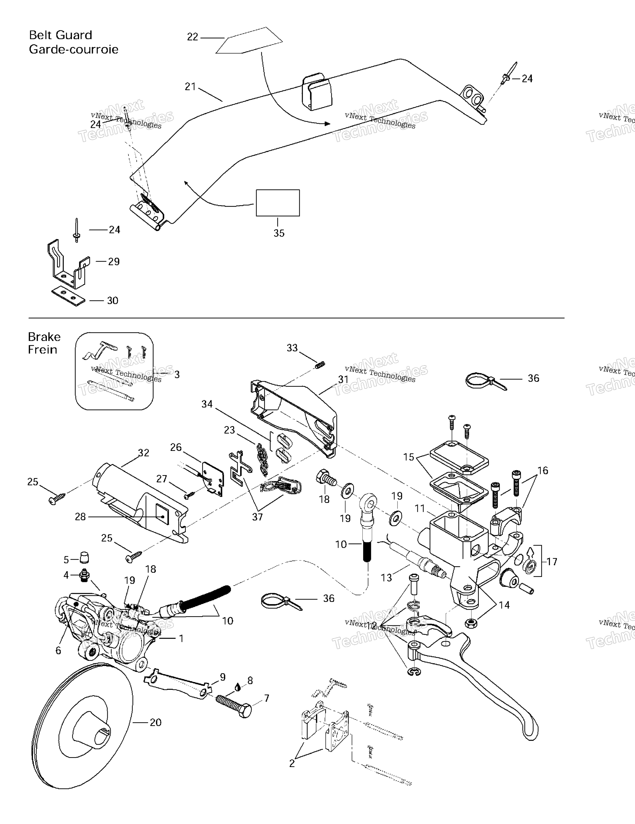 Hydraulic тормоз и Belt защита