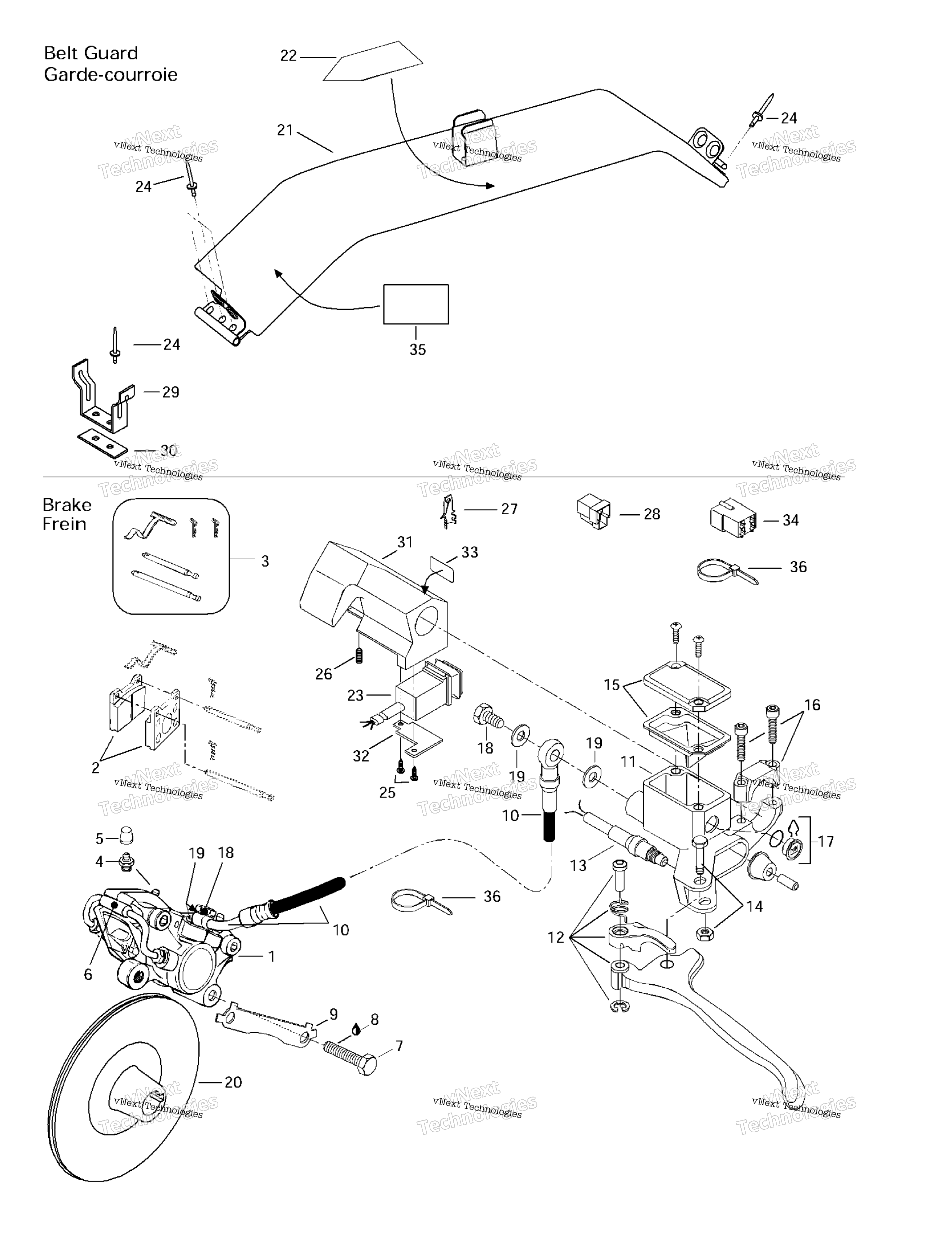 Hydraulic тормоз и Belt защита