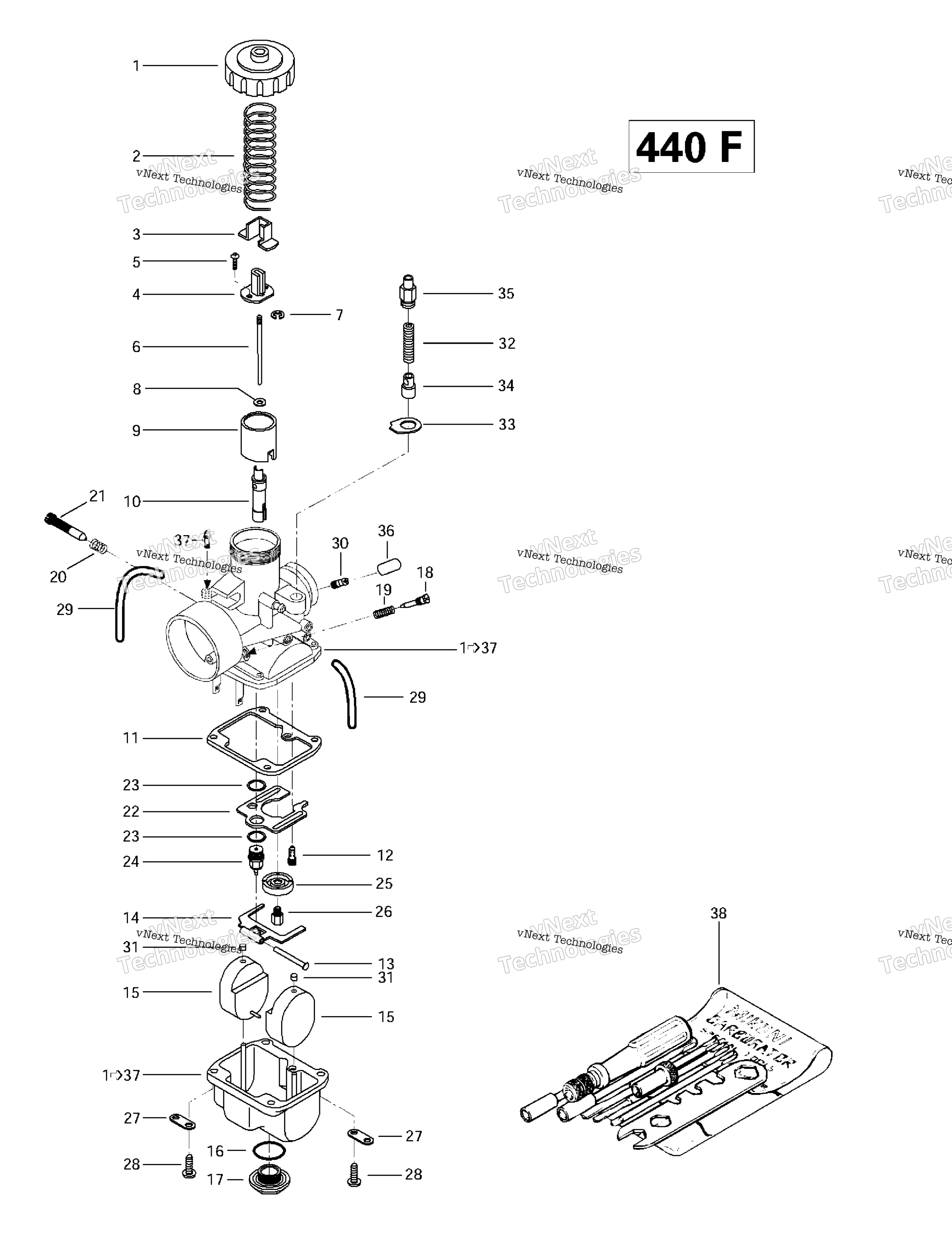 Carburetors 440 F