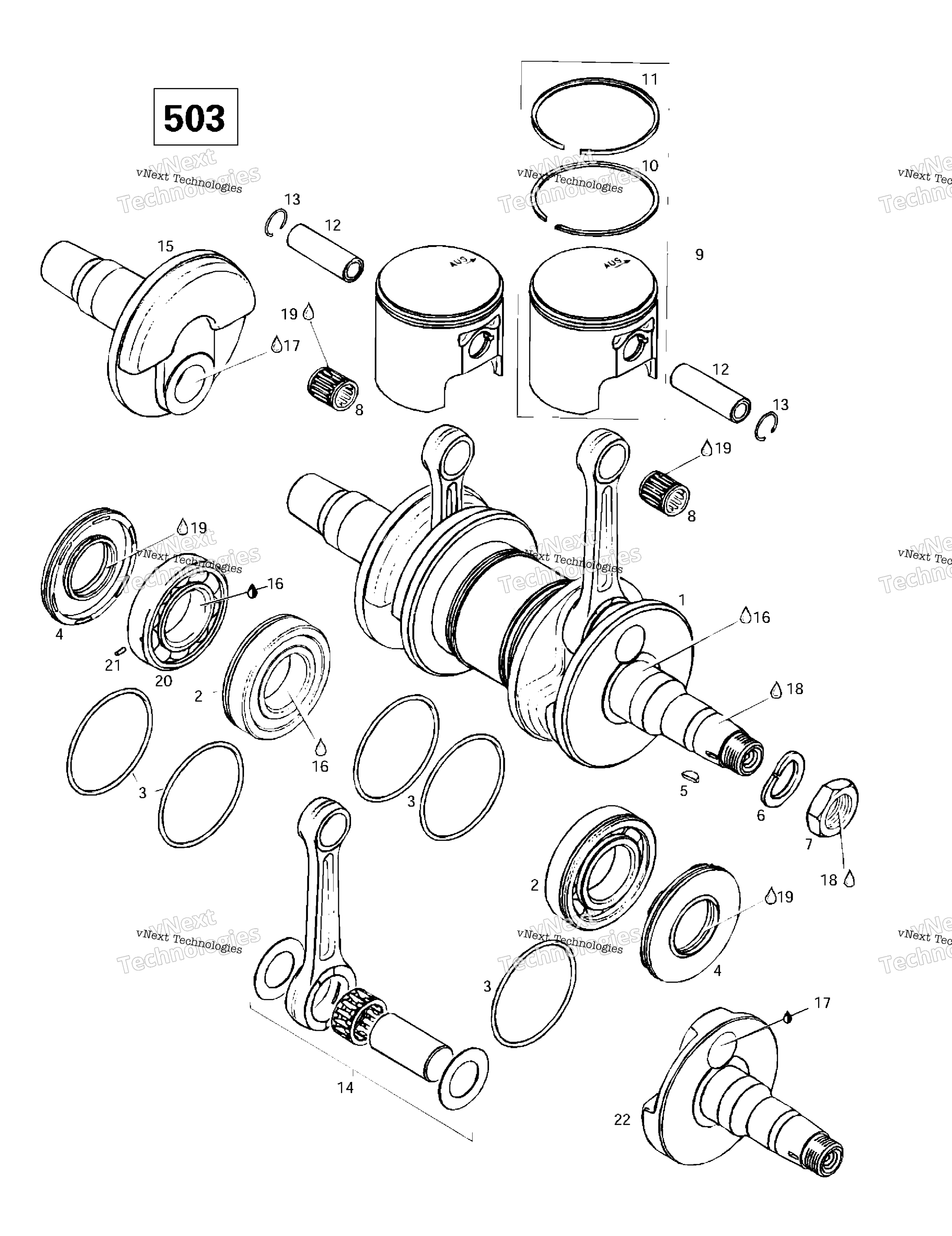 Коленчатый вал And Pistons (503)