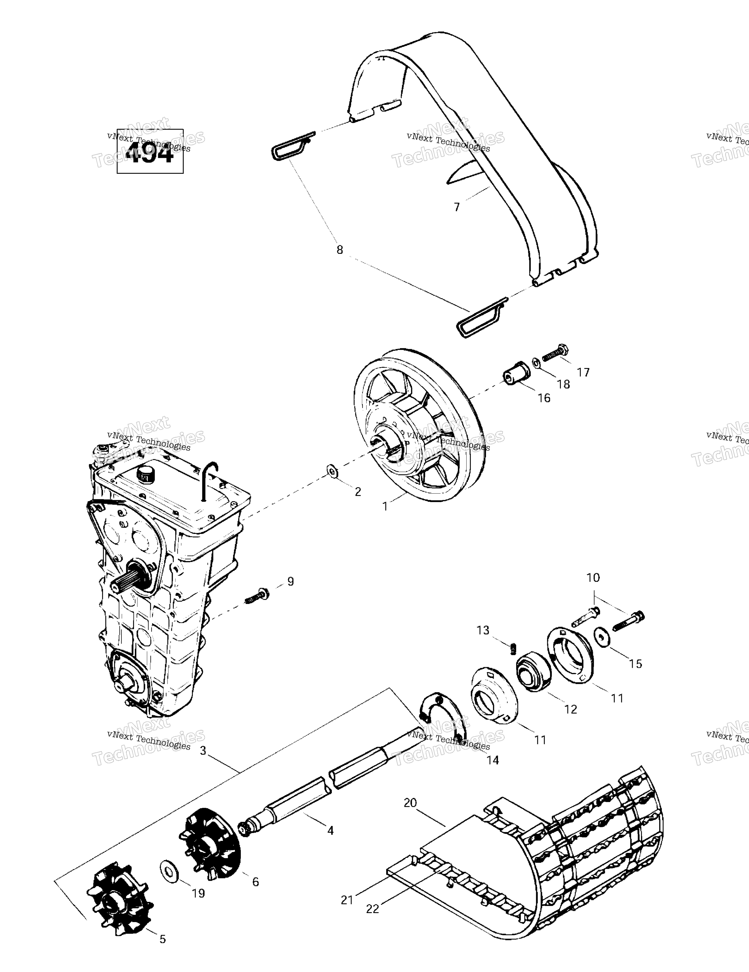 Привод Axle, Track And Belt Guard (494)