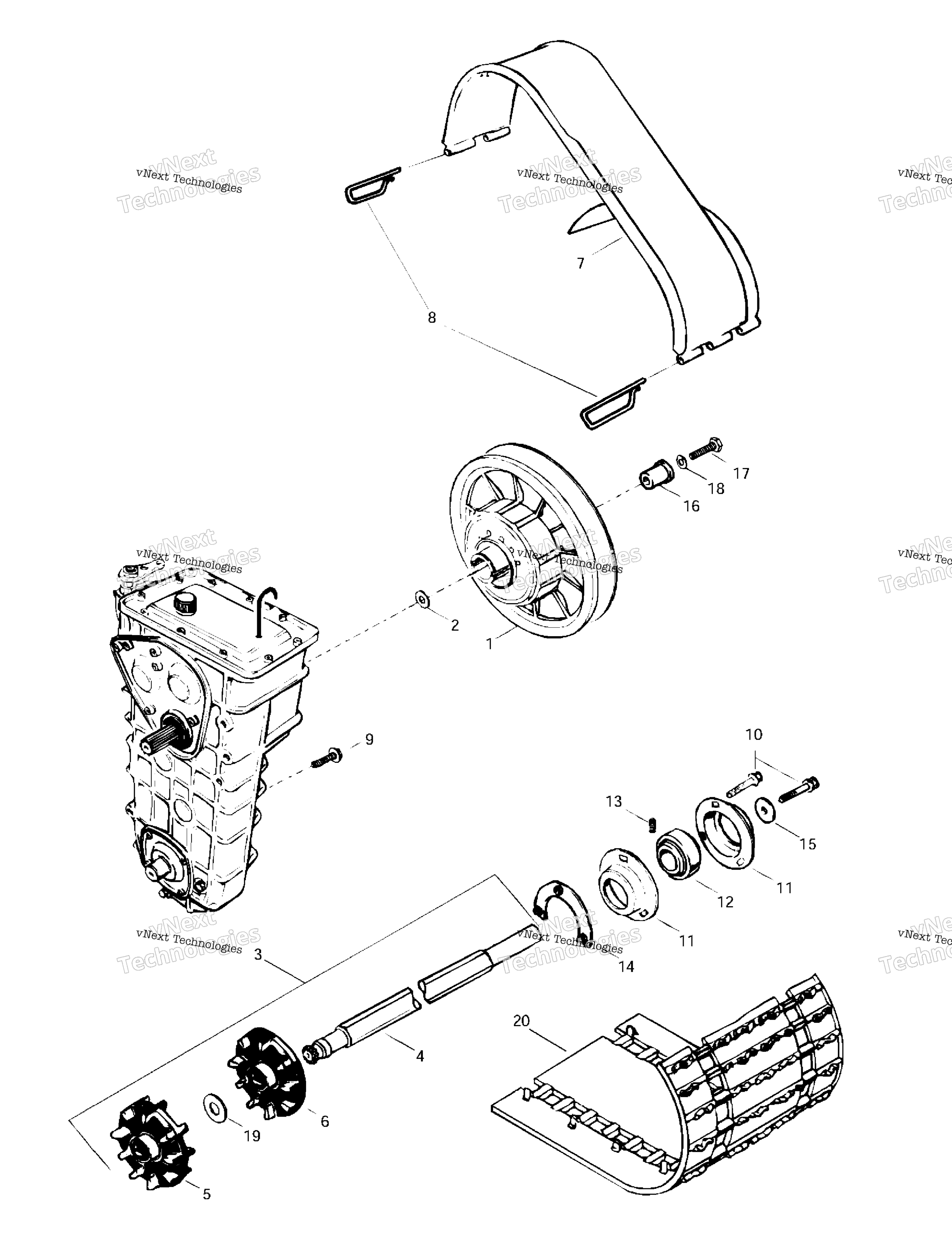 Привод Axle, Track And Belt Guard