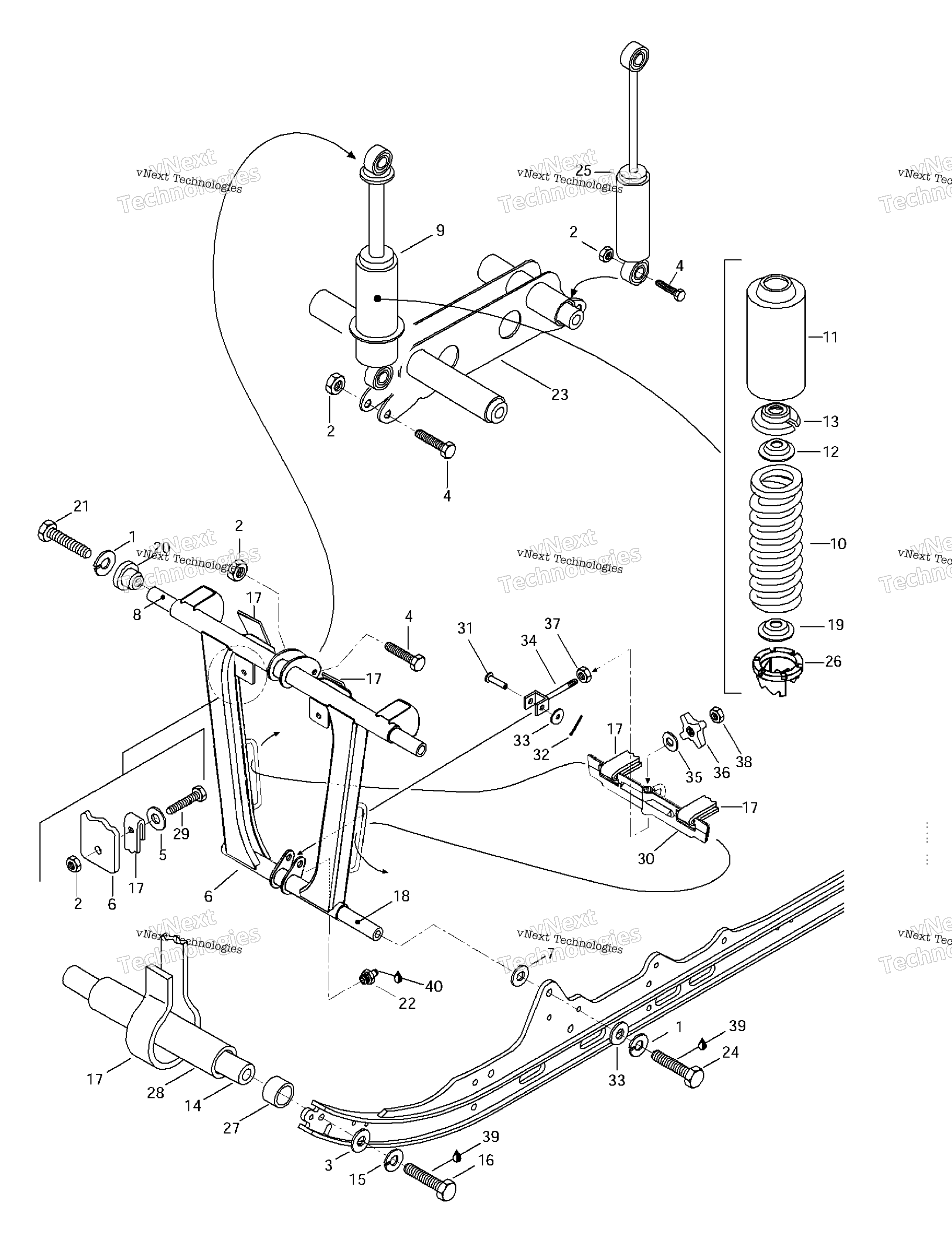 Передняя часть Arm, Rear Suspension 136“
