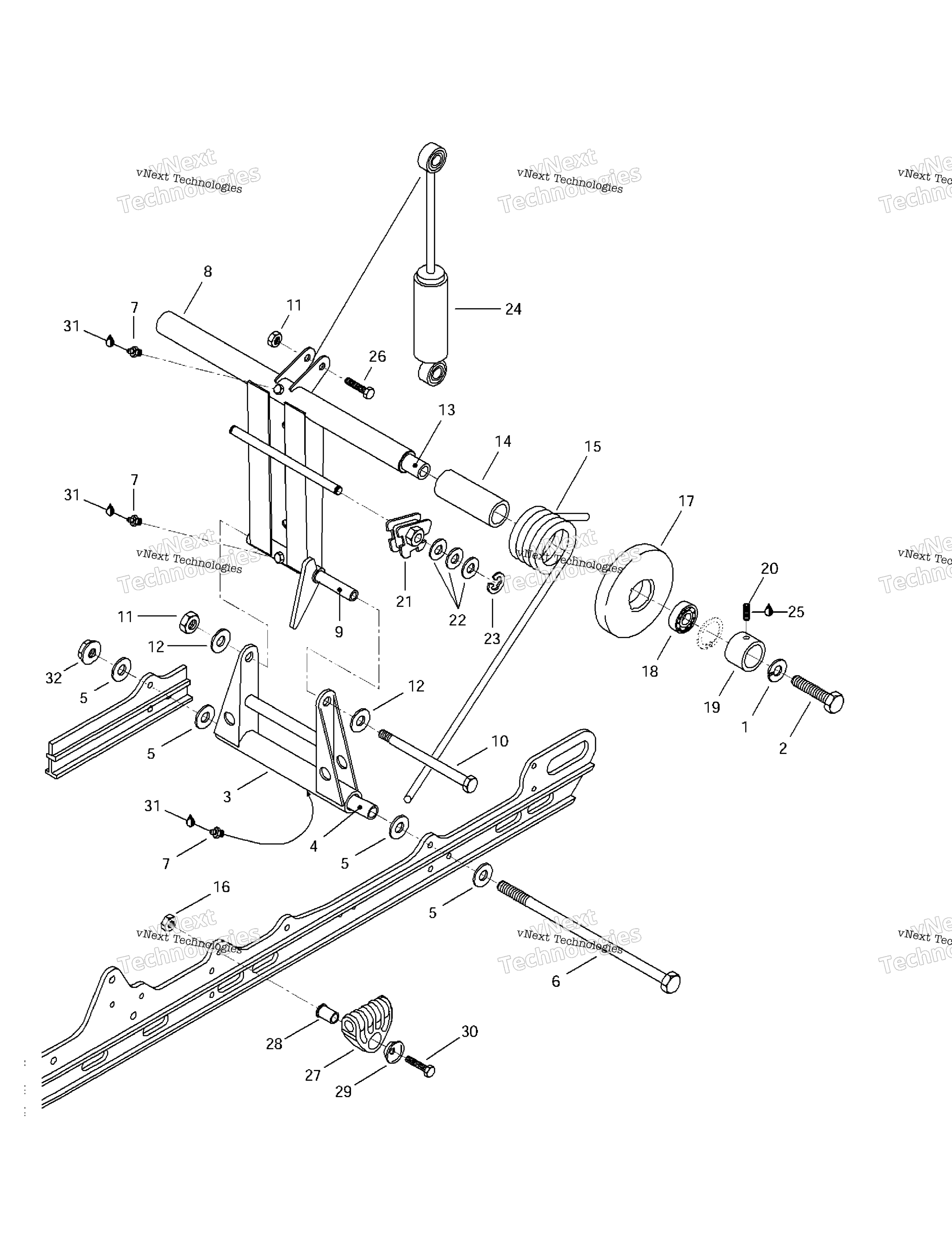 задний Arm, задний подвеска 136“
