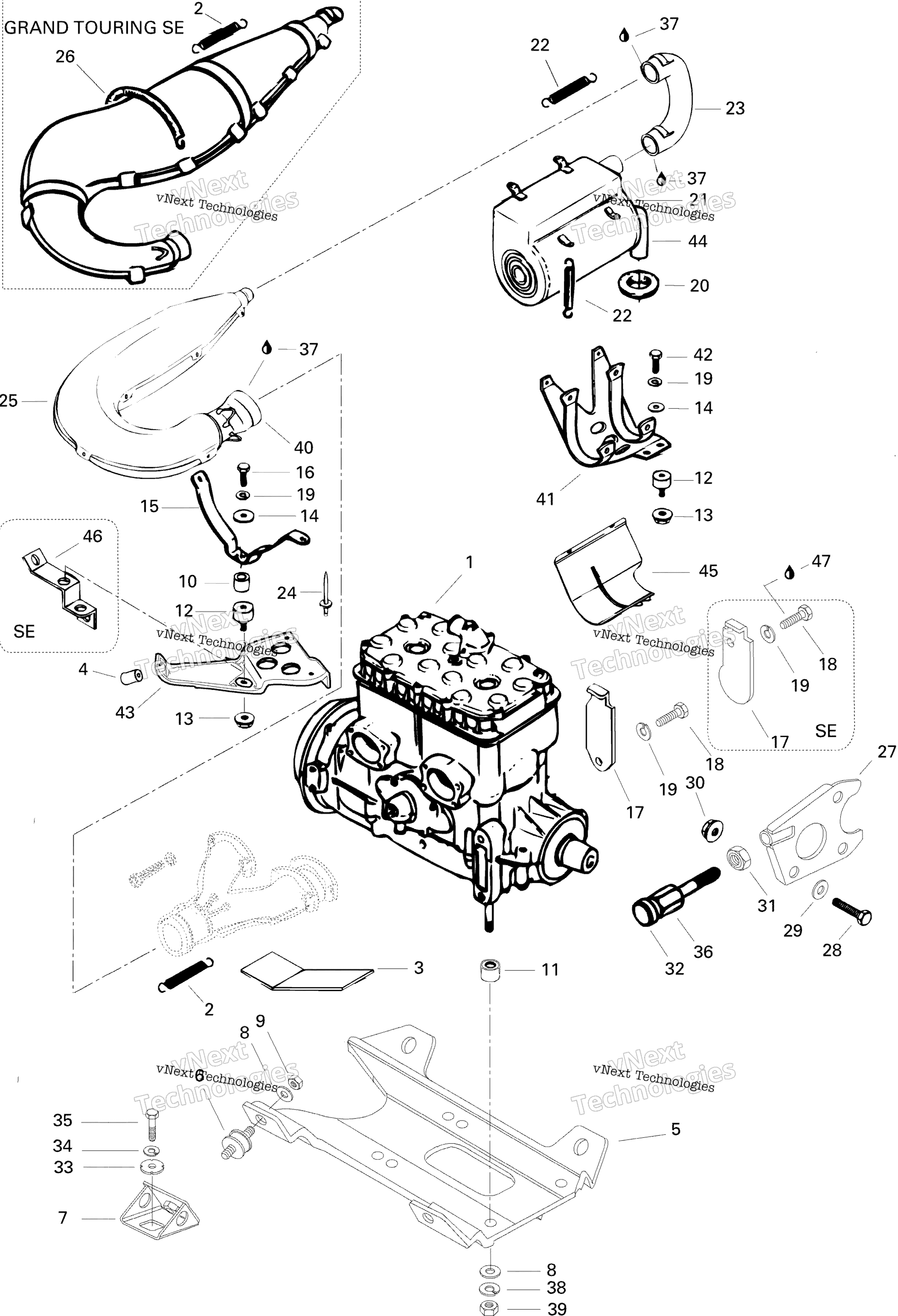 Двигатель And Engine Support 580