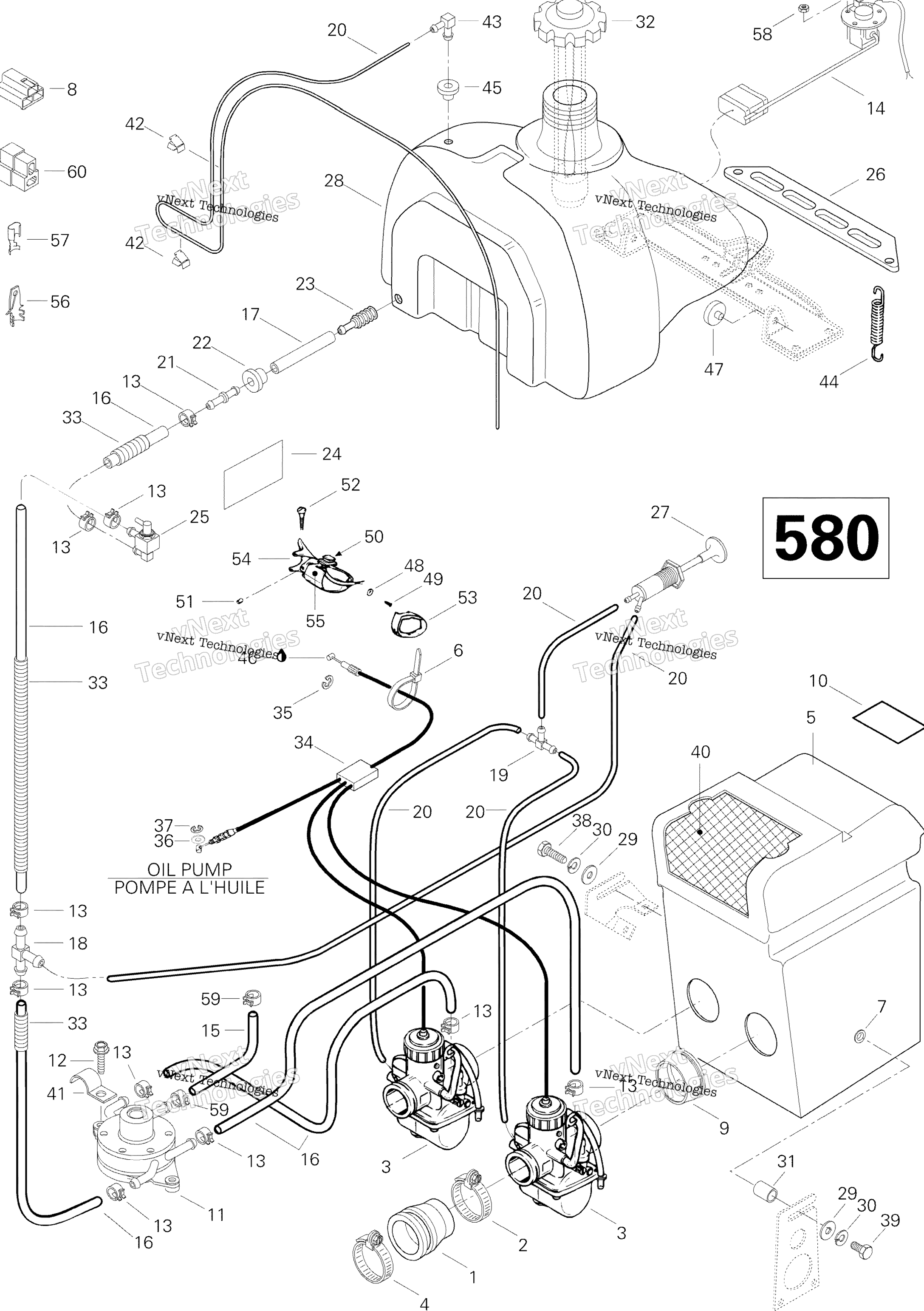 Топливная система System 580