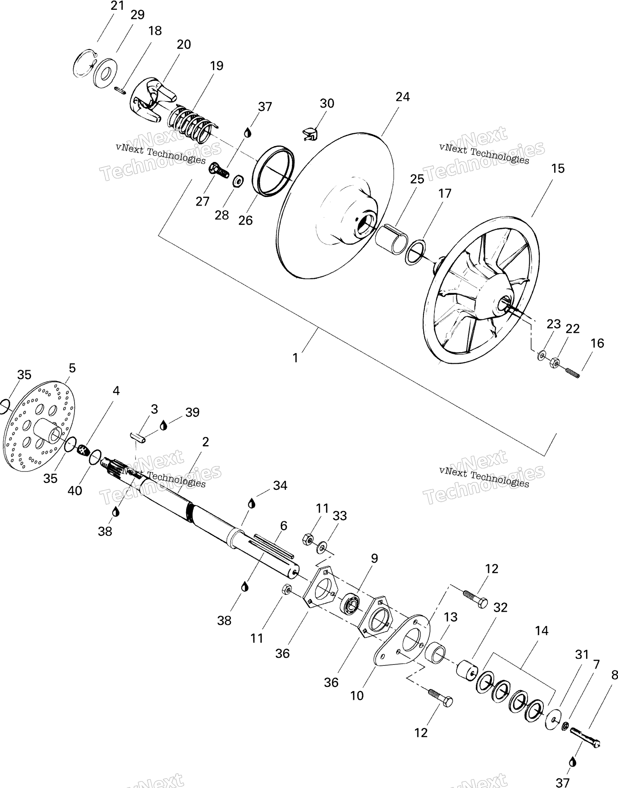 Ведомый Pulley 580