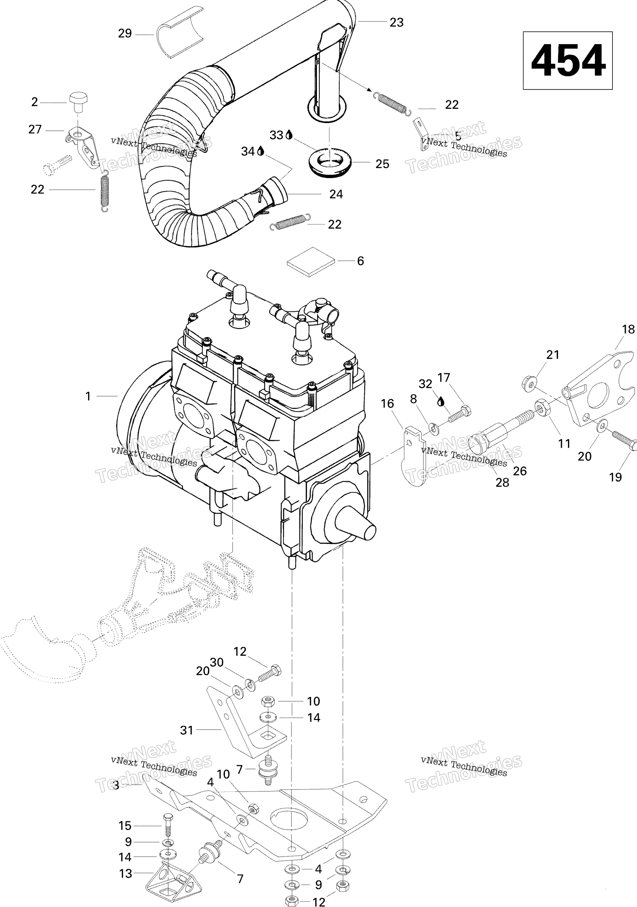 Двигатель And Engine Support 440