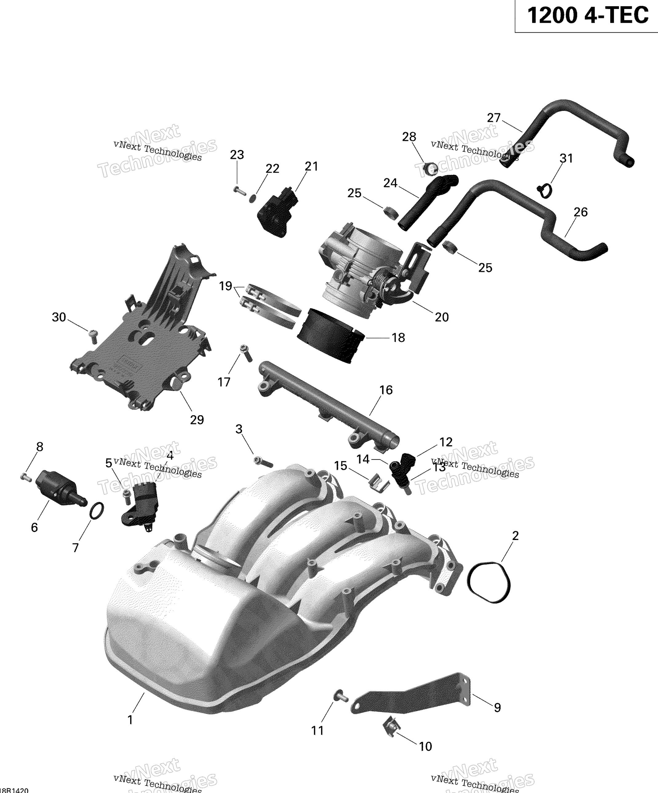 Воздушный впуск коллектор и Throttle кузов Gsx Se
