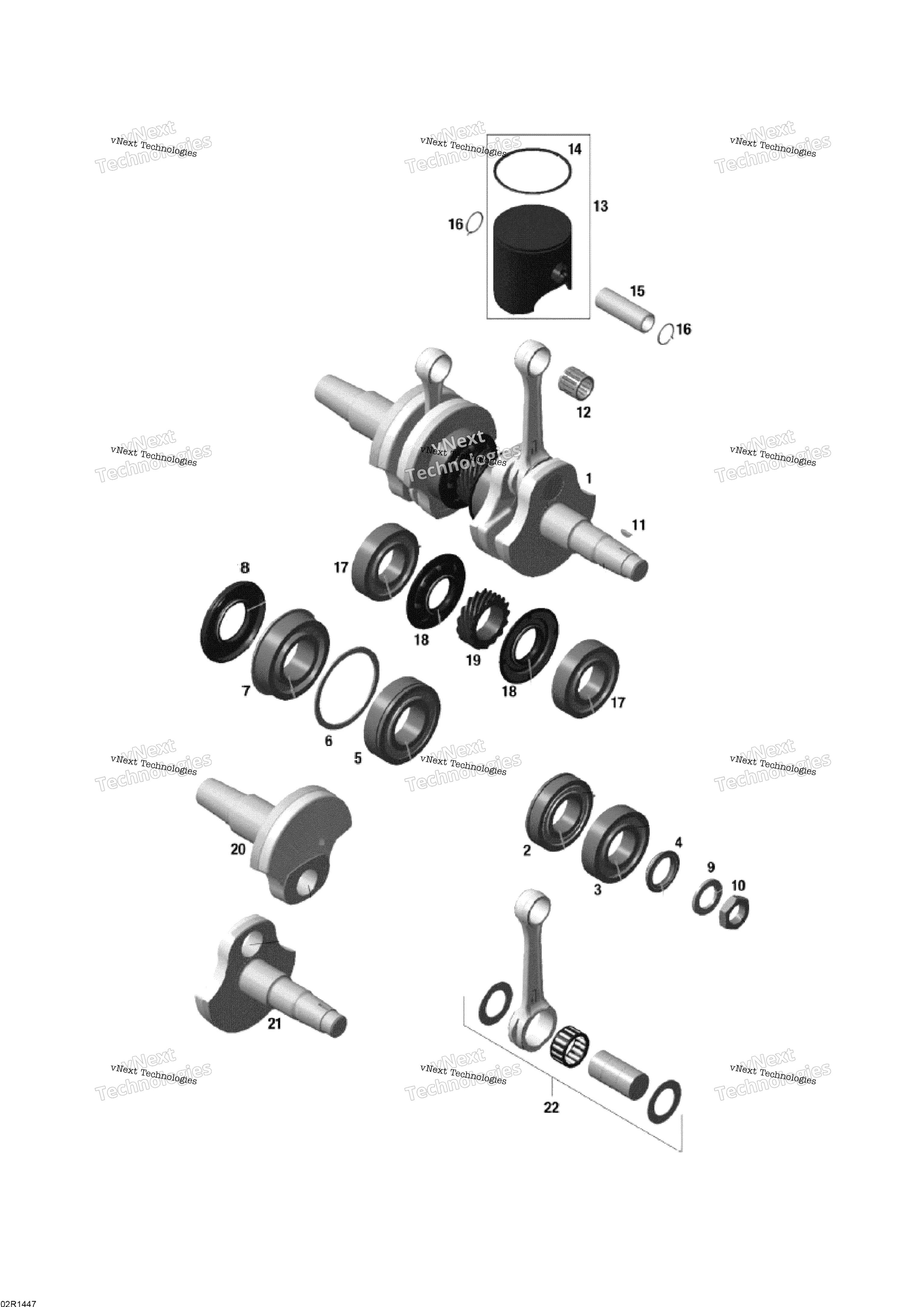 Коленчатый вал And Pistons