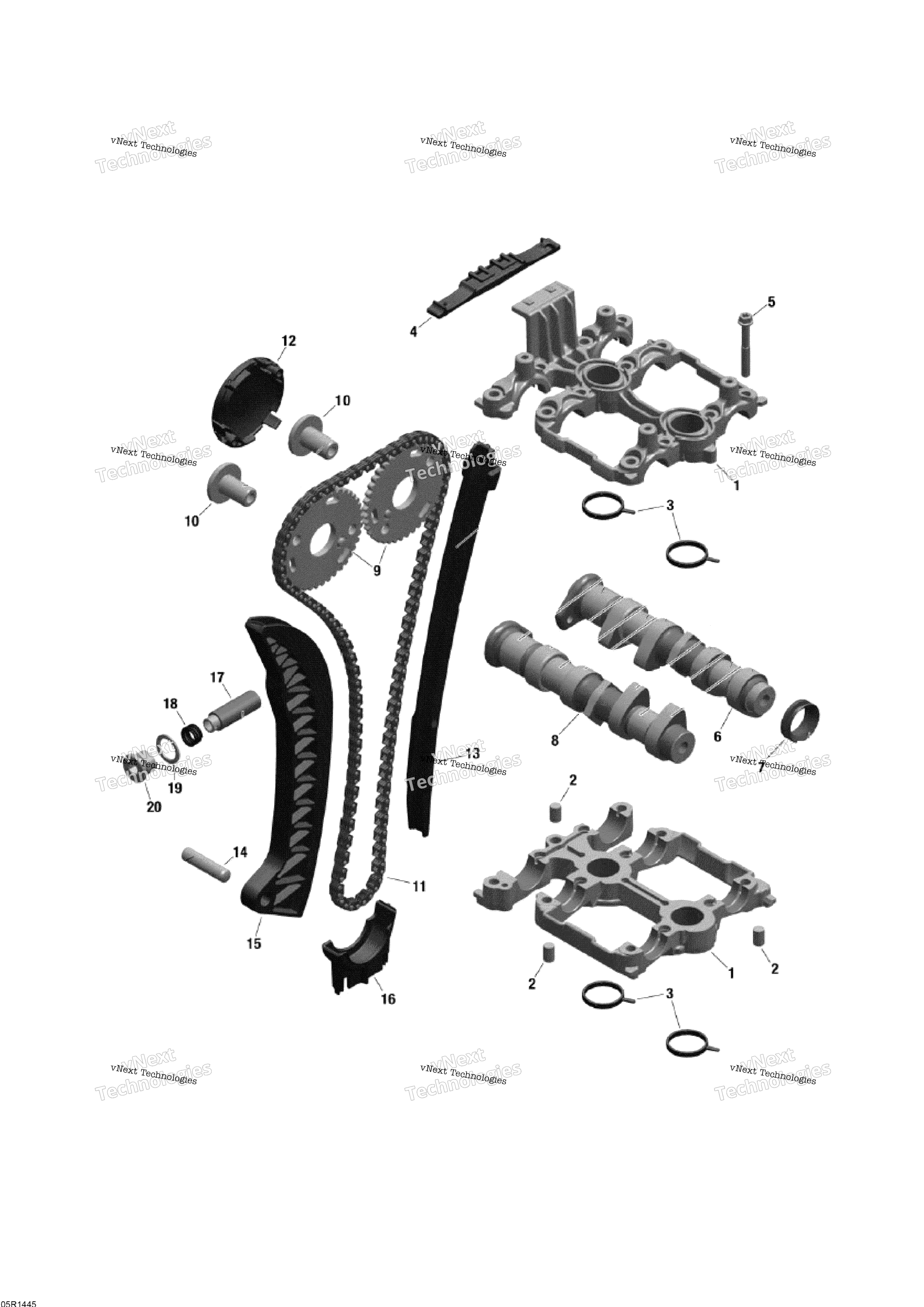 Camshafts и Timing цепь
