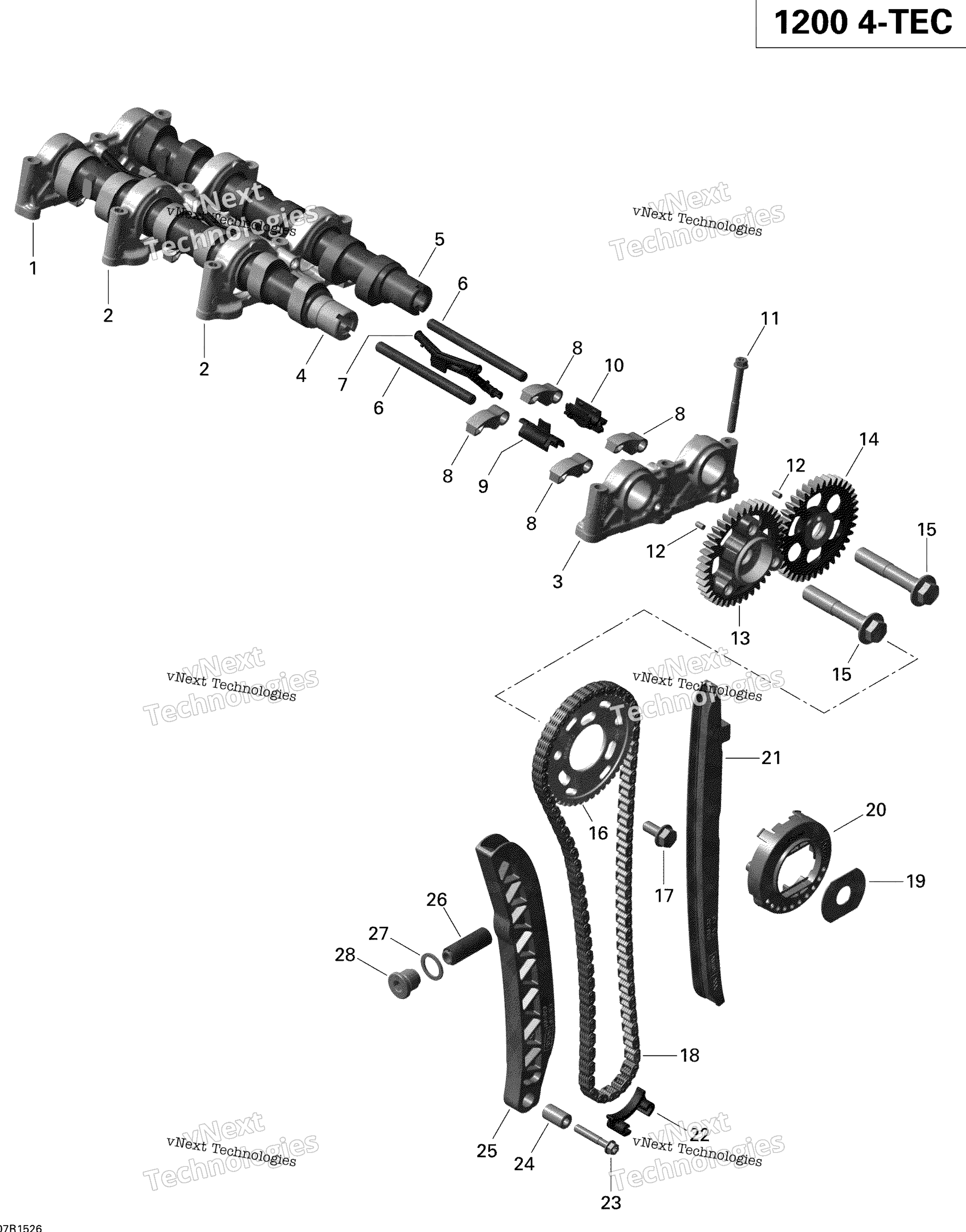 Camshafts и Timing цепь