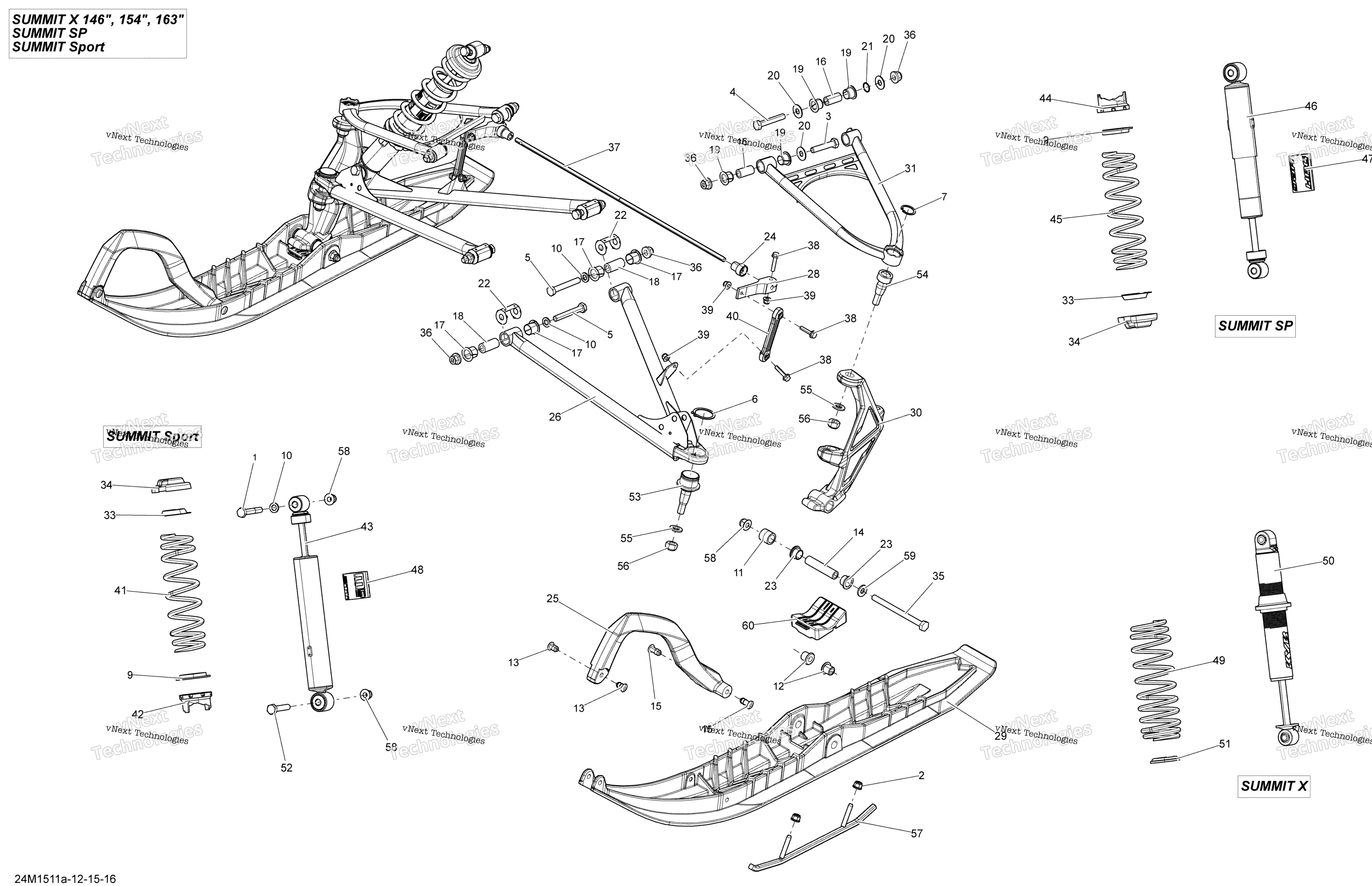 Передняя часть Suspension And Ski 800Retec