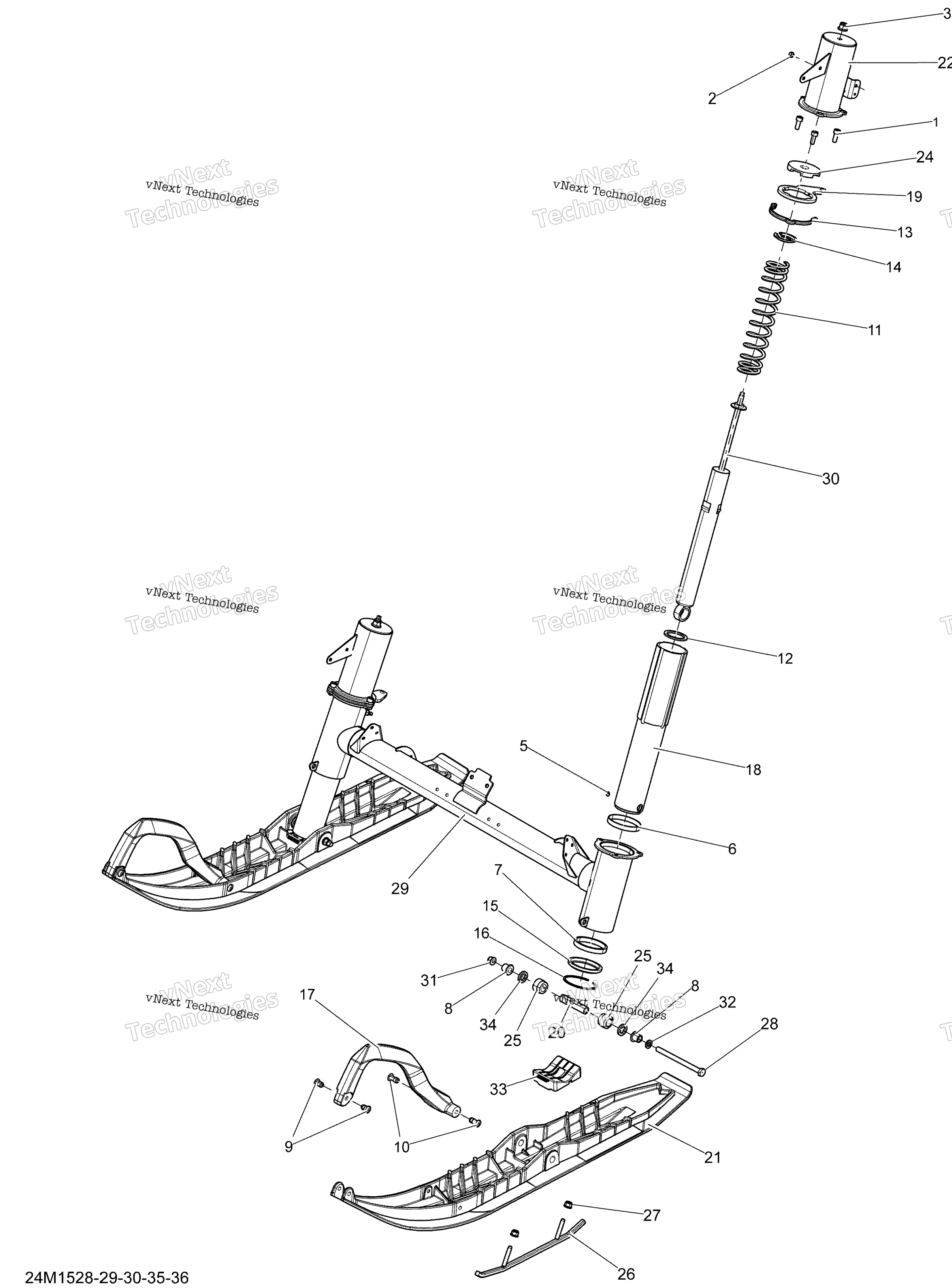 Передняя часть Suspension And Ski