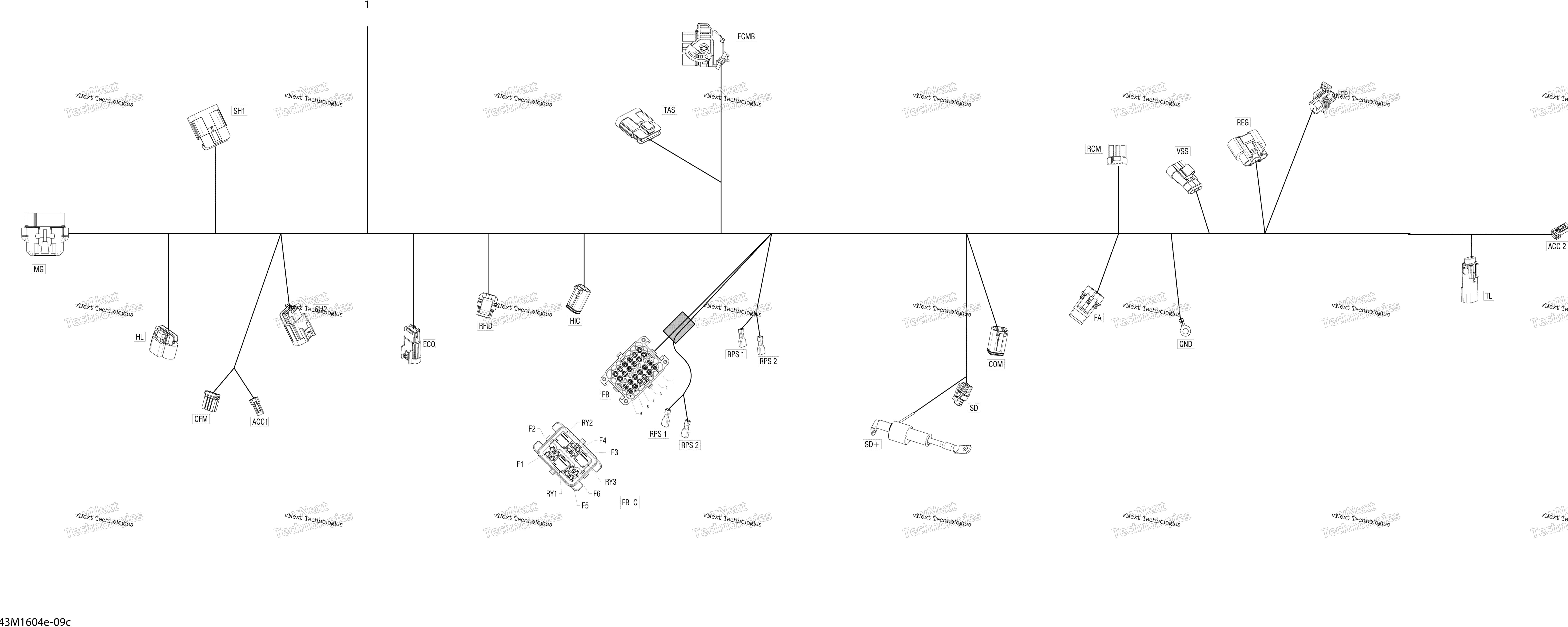 Электрооборудование Harness - 1200 4-Tec