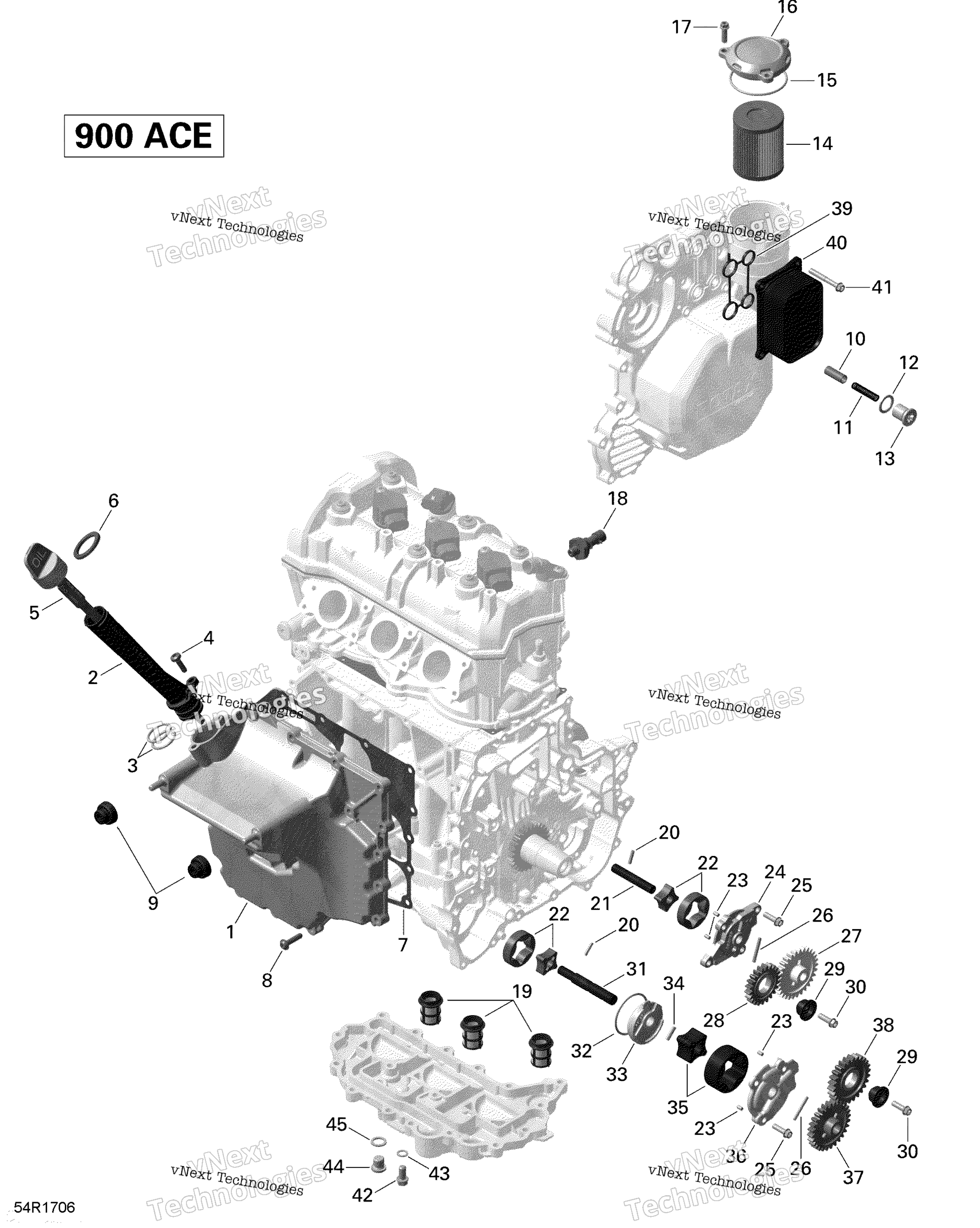 Двигатель Lubrication - 900 Ace
