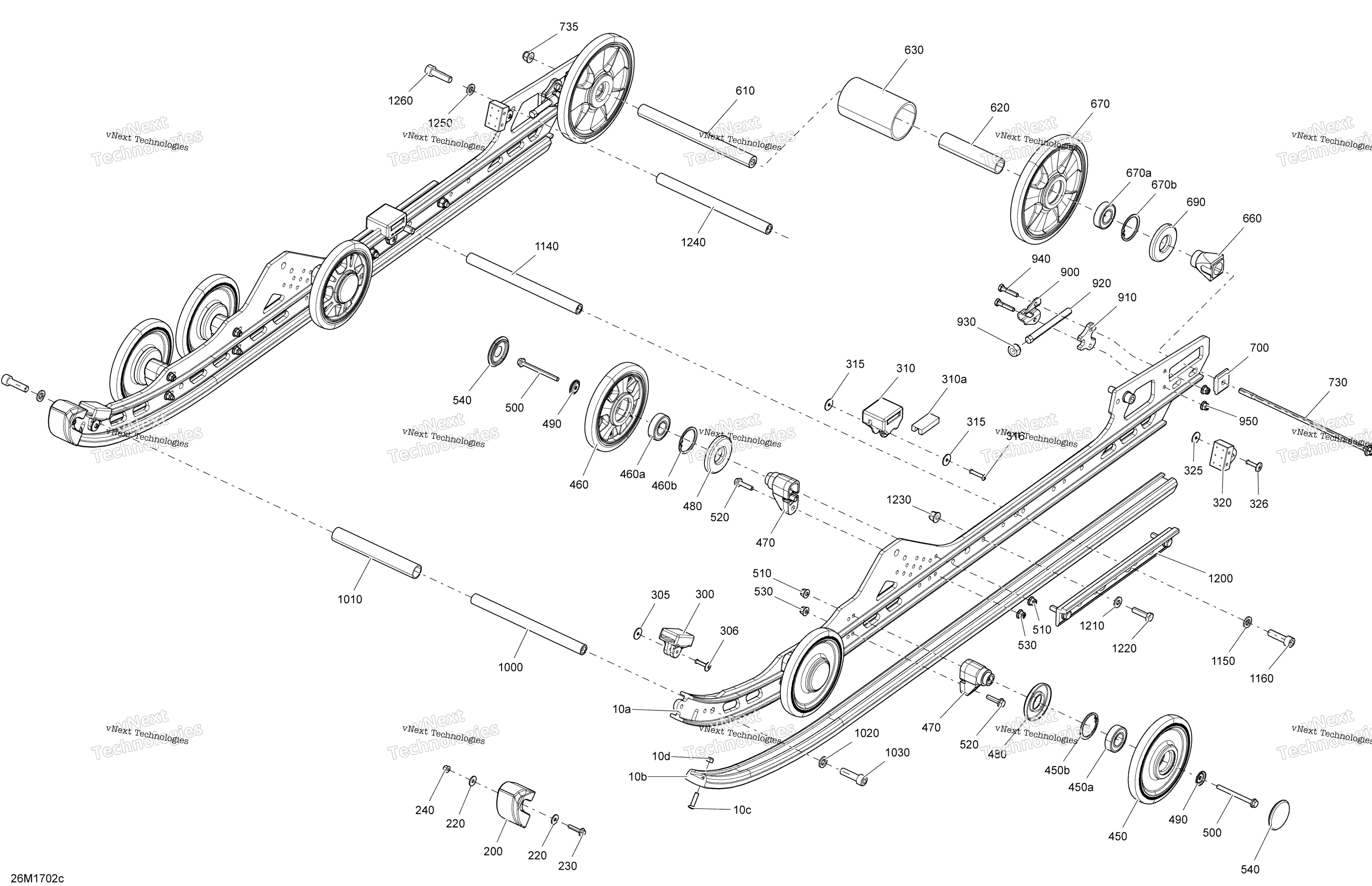 Задняя часть Suspension - Model 137 - Inferior