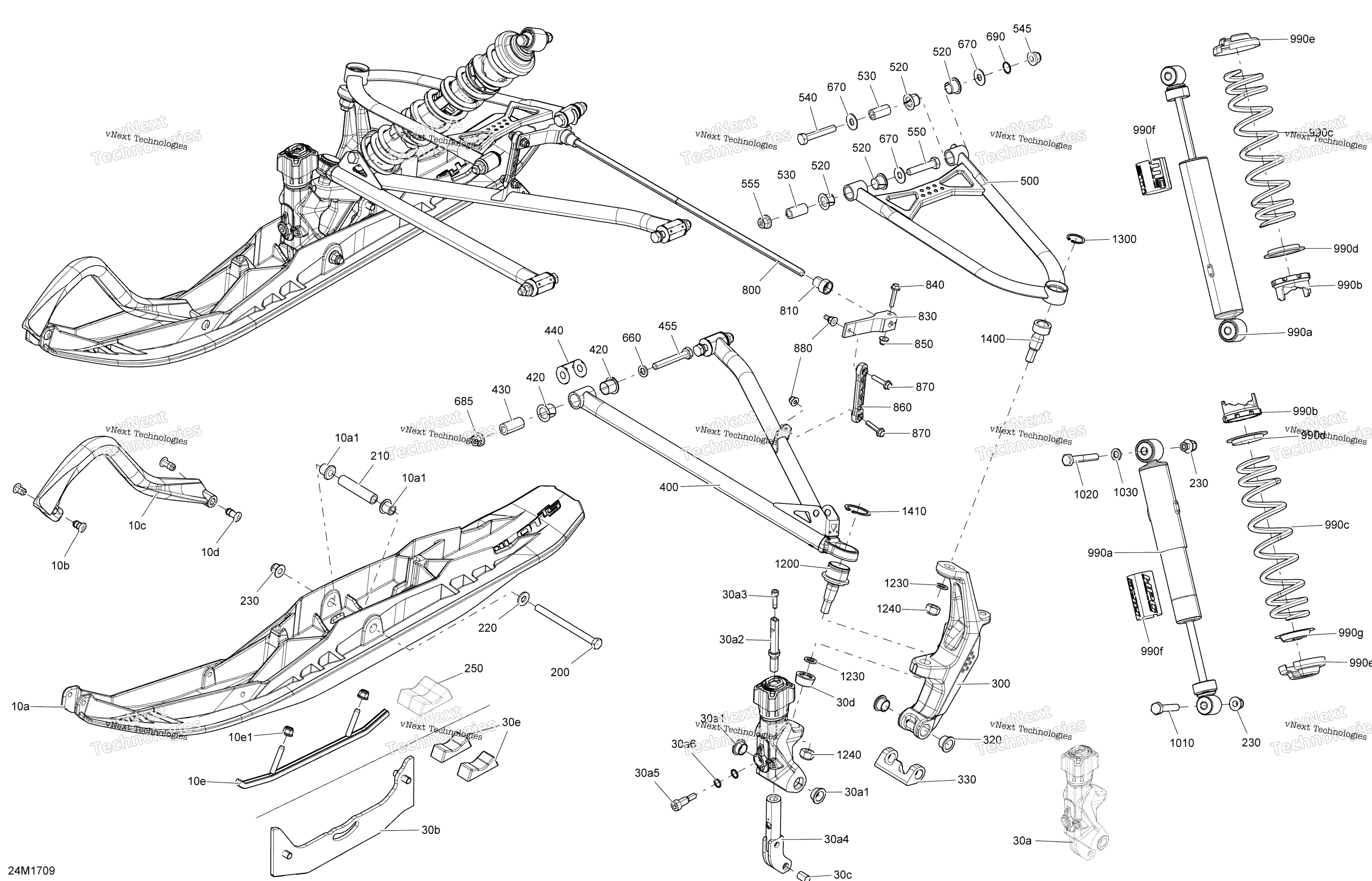 Передняя часть Suspension And Ski - All Models