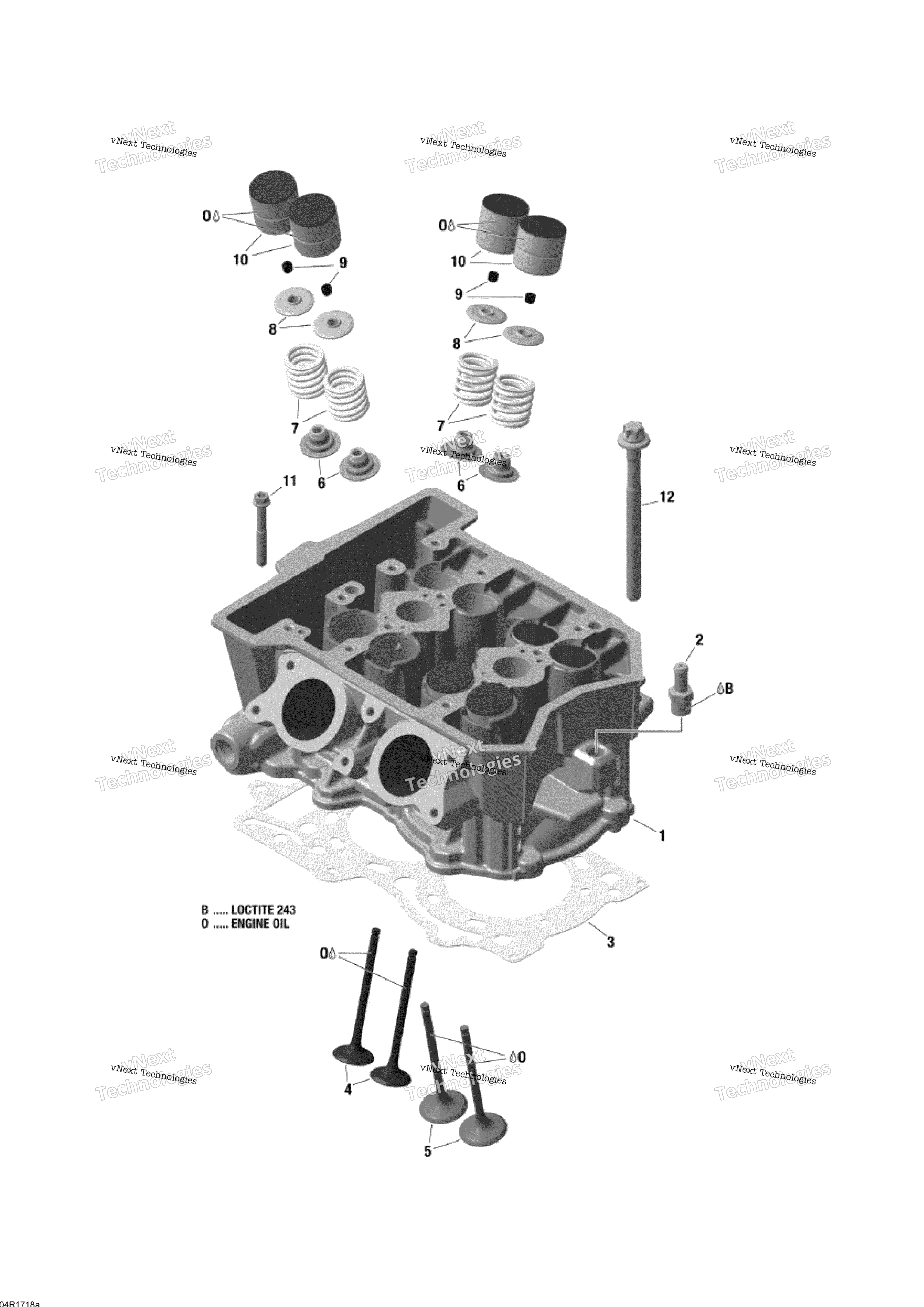 Цилиндр Head And Exhaust Manifold - 600 Ace