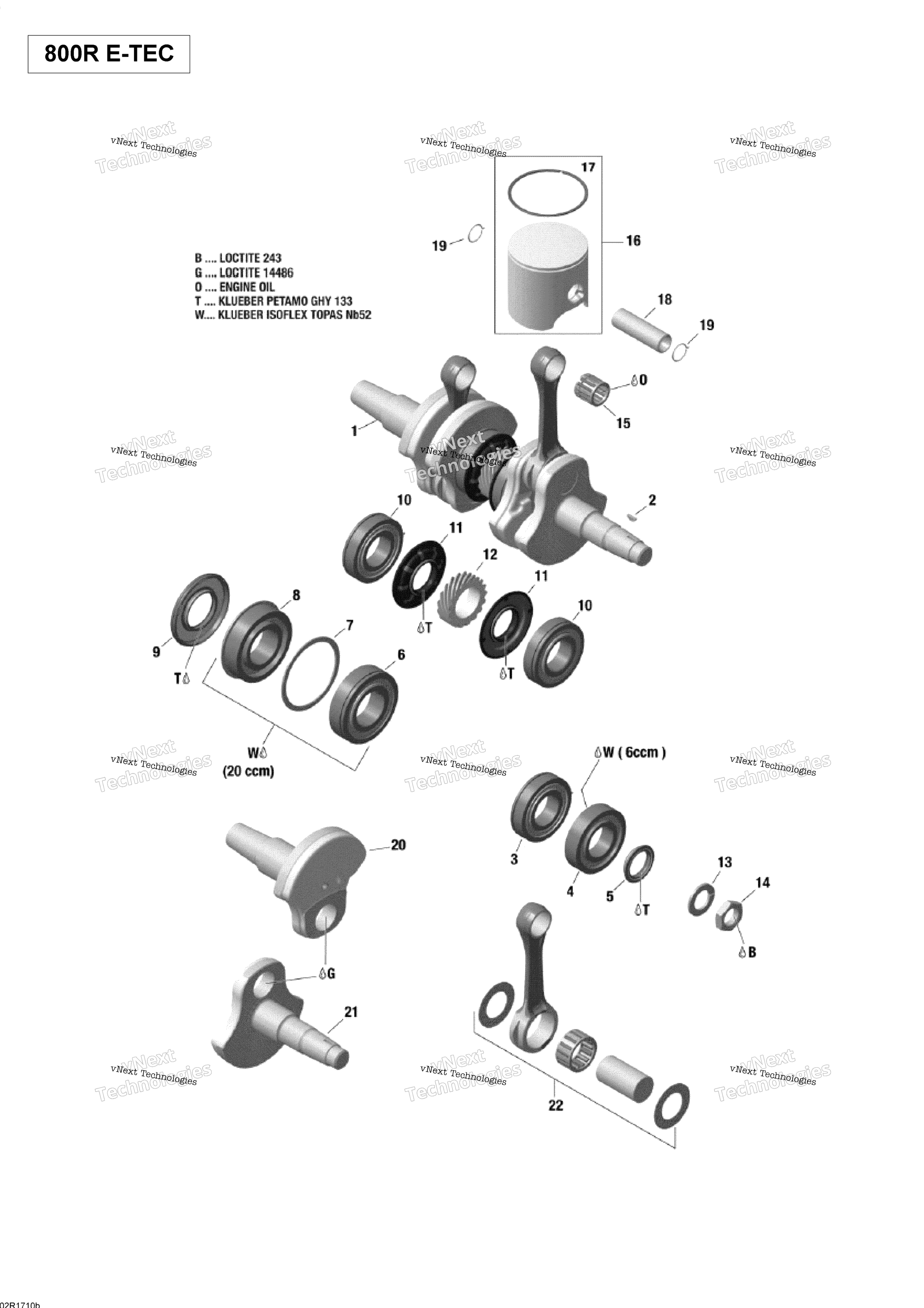 Коленчатый вал And Pistons - 800R E-Tec