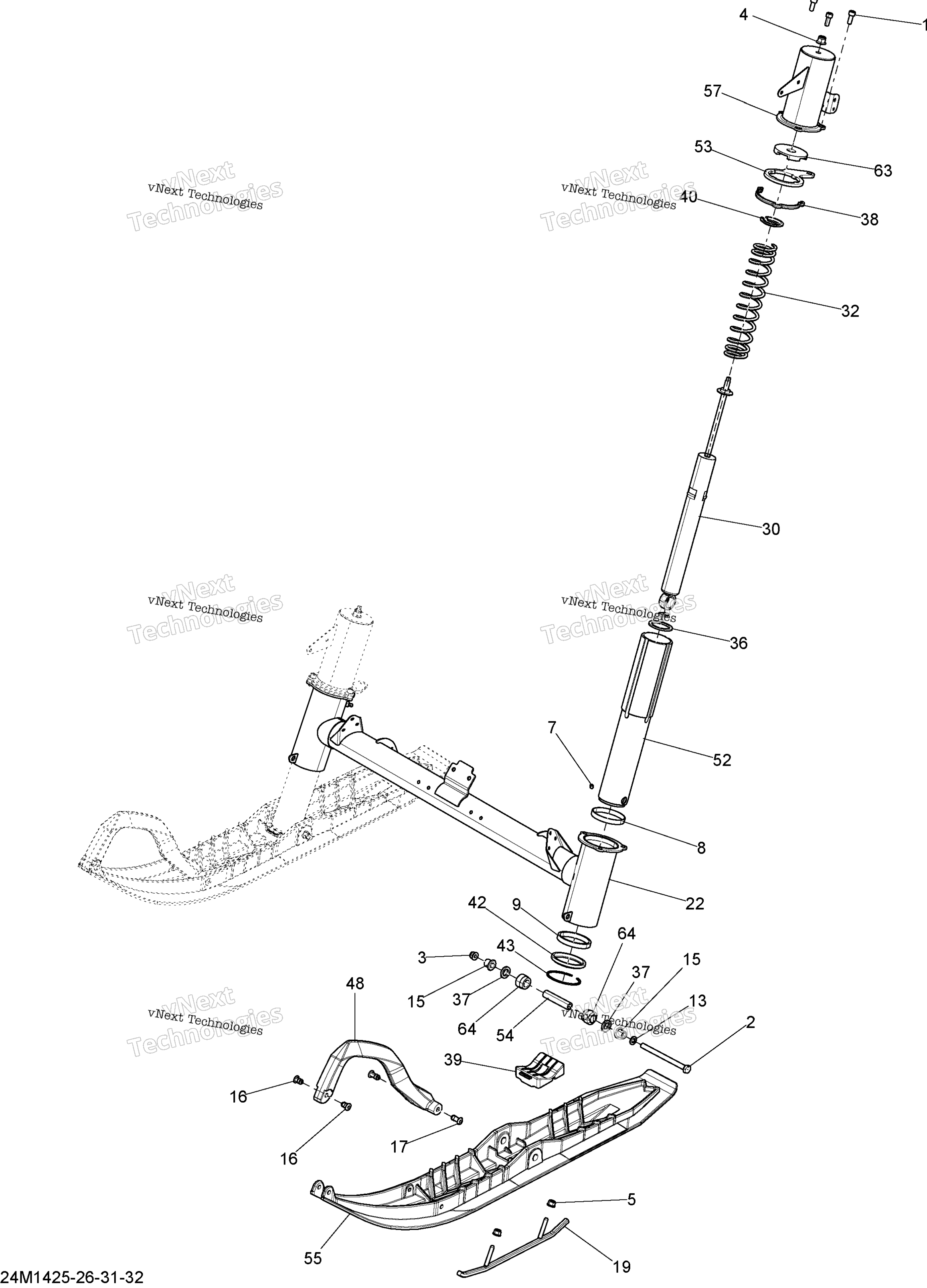Передняя часть Suspension And Ski
